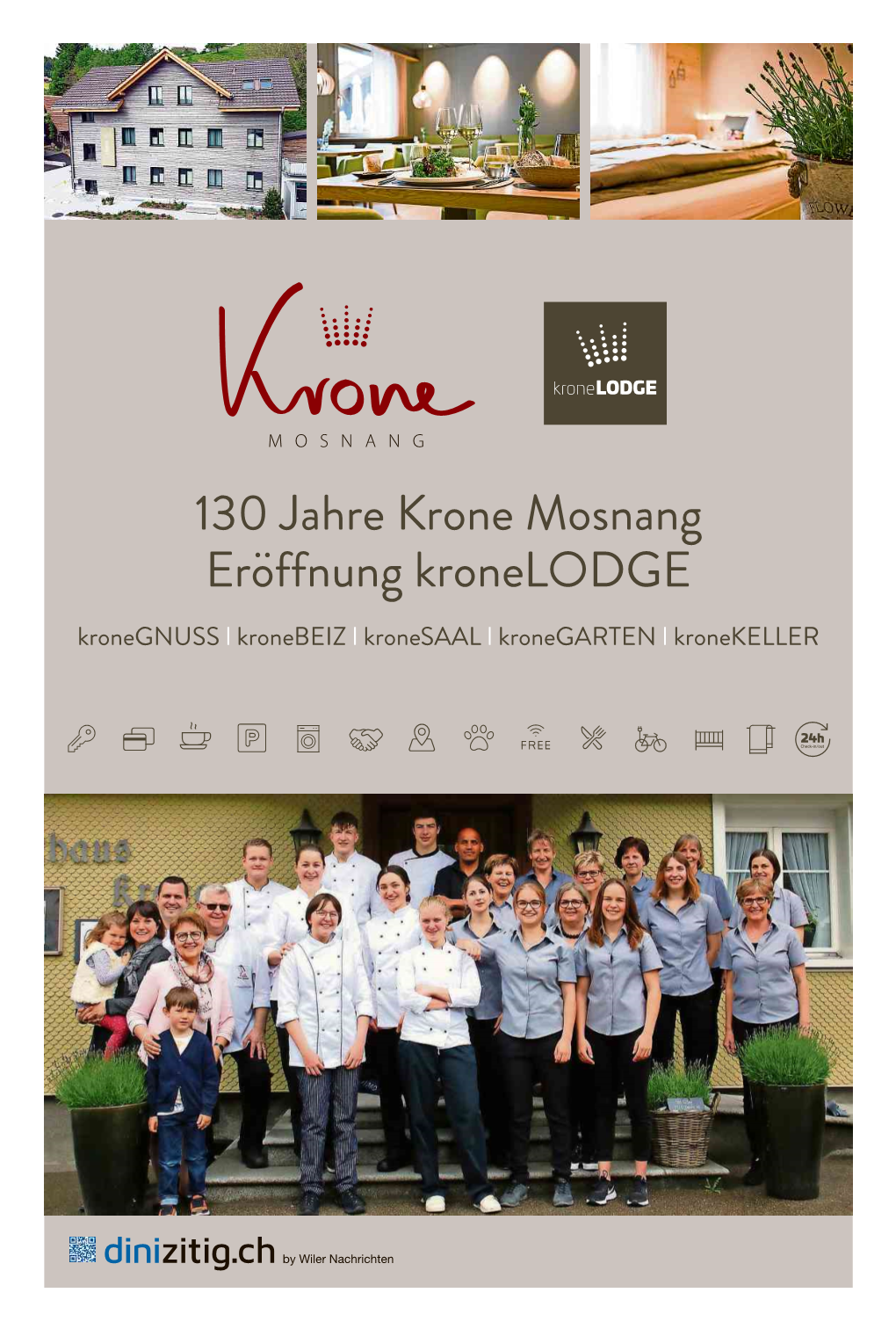 130 Jahre Krone Mosnang Eröffnung Kronelodge