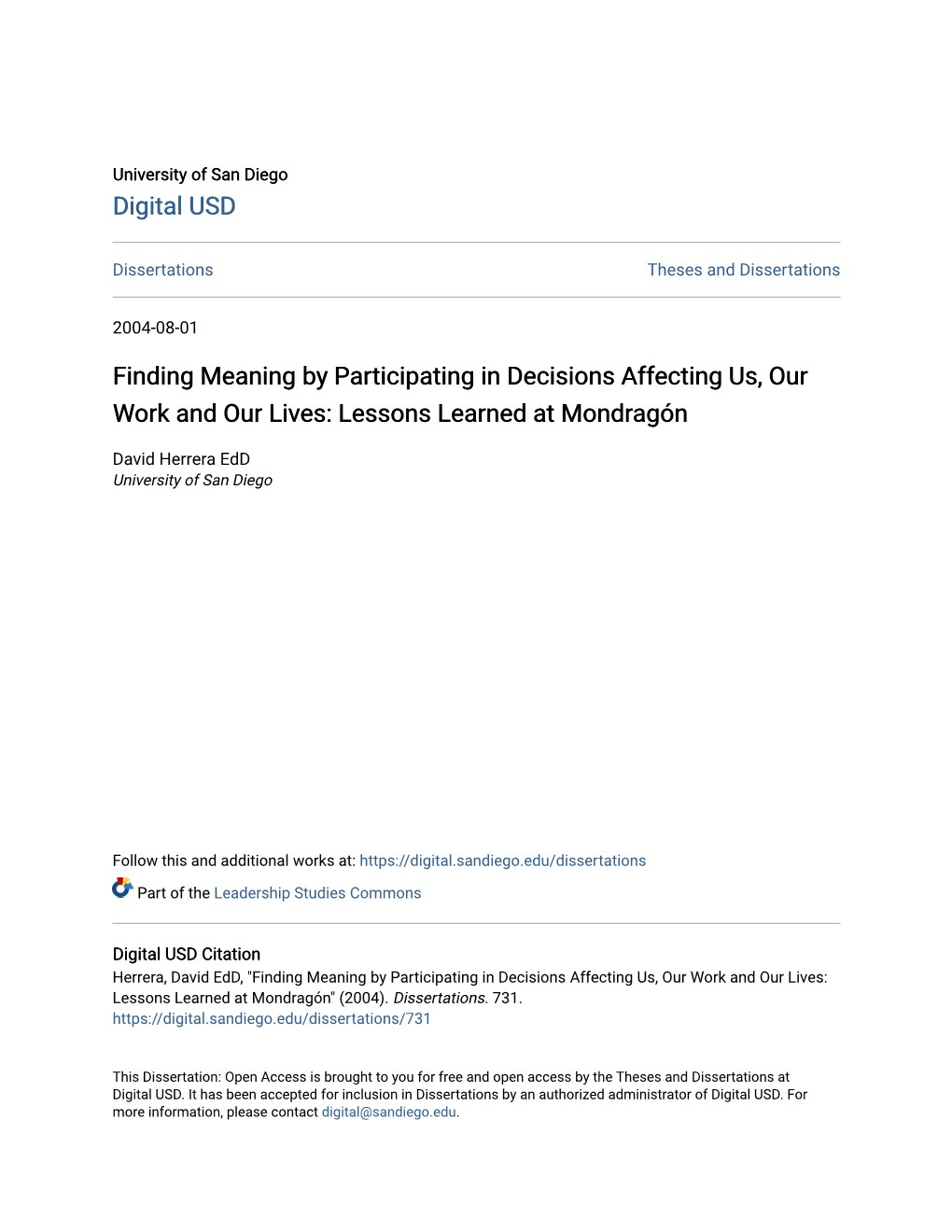 Finding Meaning by Participating in Decisions Affecting Us, Our Work and Our Lives: Lessons Learned at Mondragón