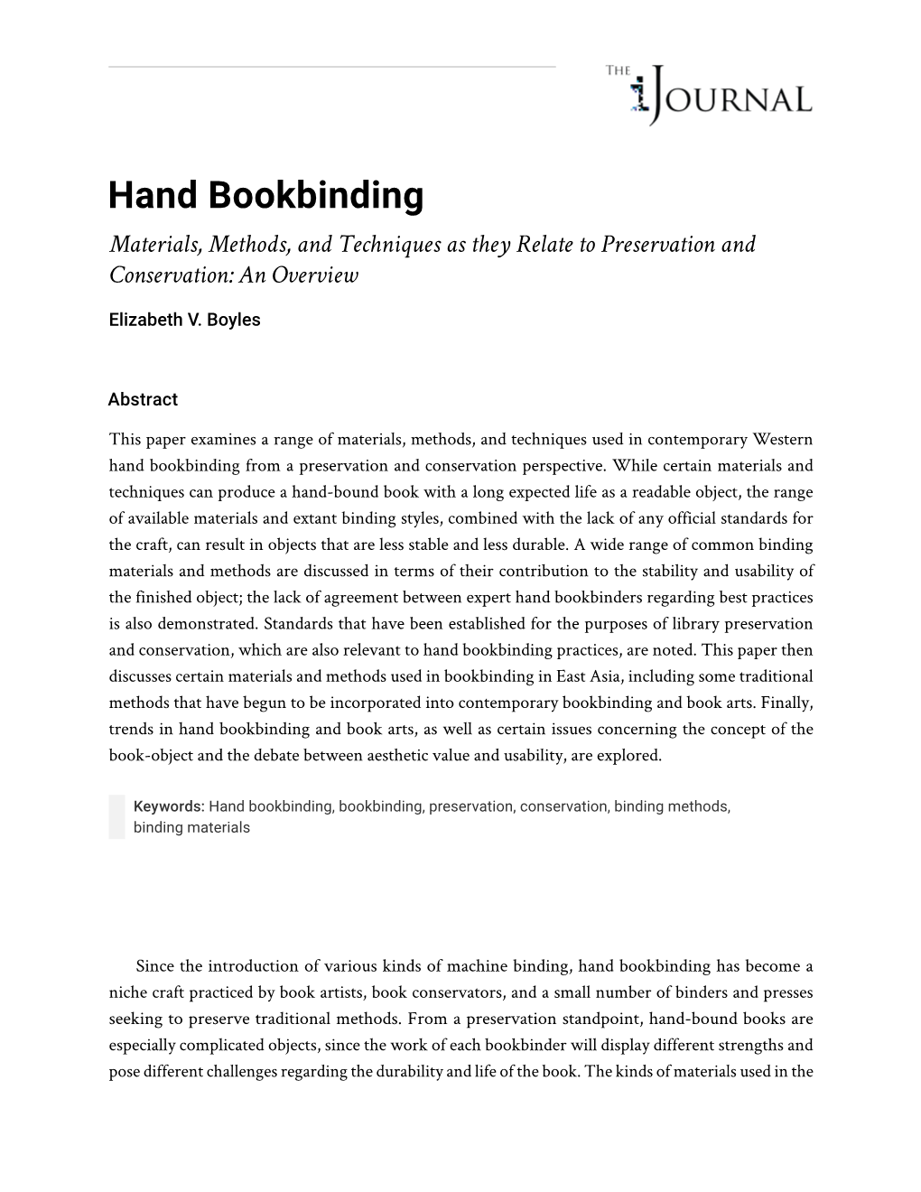 Hand Bookbinding Methods Hand Bookbinding Materials, Methods, and Techniques As They Relate to ...