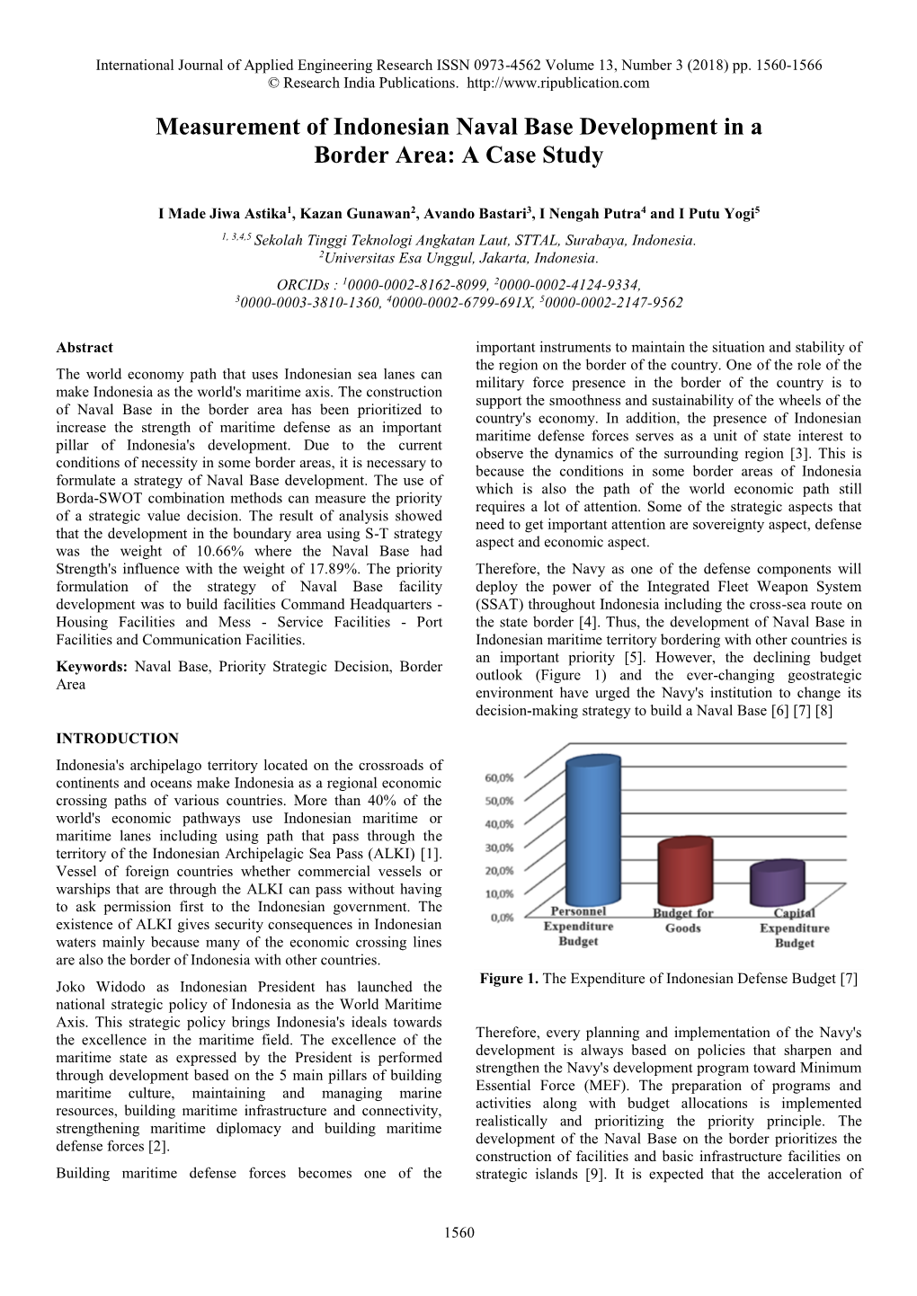 Measurement of Indonesian Naval Base Development in a Border Area: a Case Study