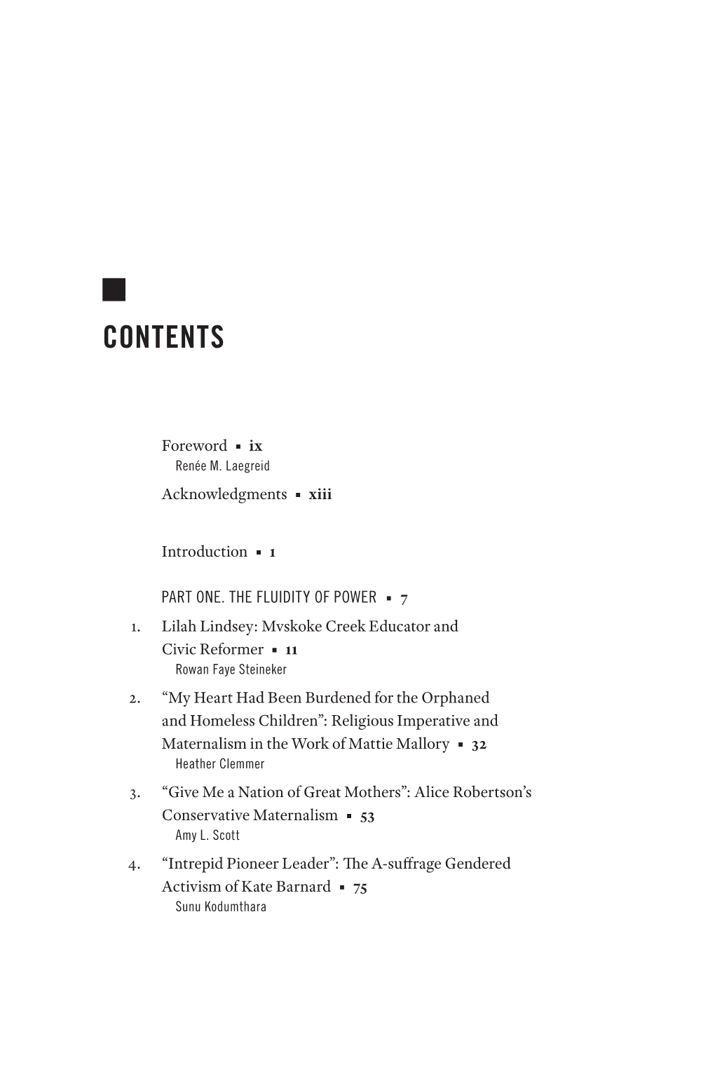 View the Table of Contents