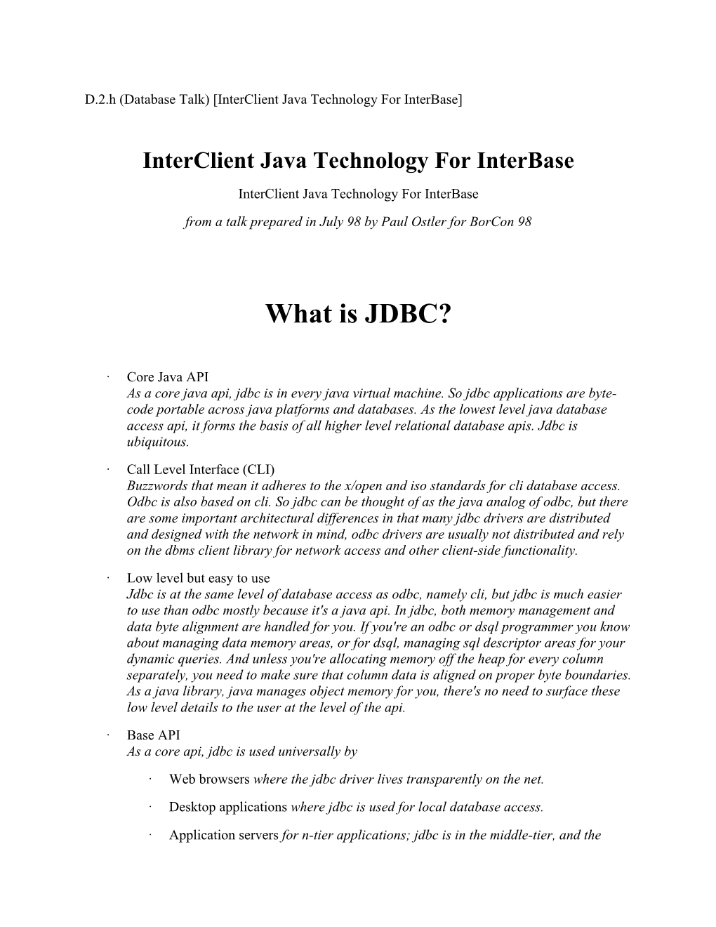 What Is JDBC?