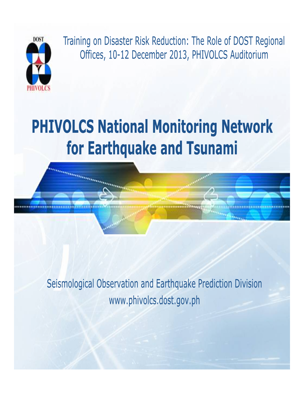 Earthquake Monitoring ICN1