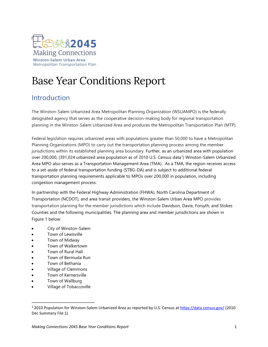 Base Year Conditions Report