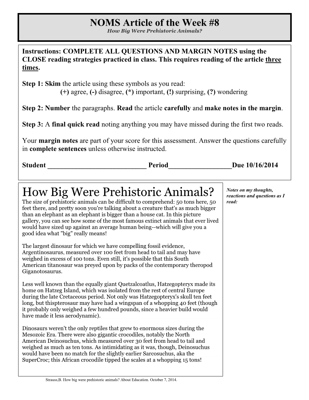 How Big Were Prehistoric Animals?