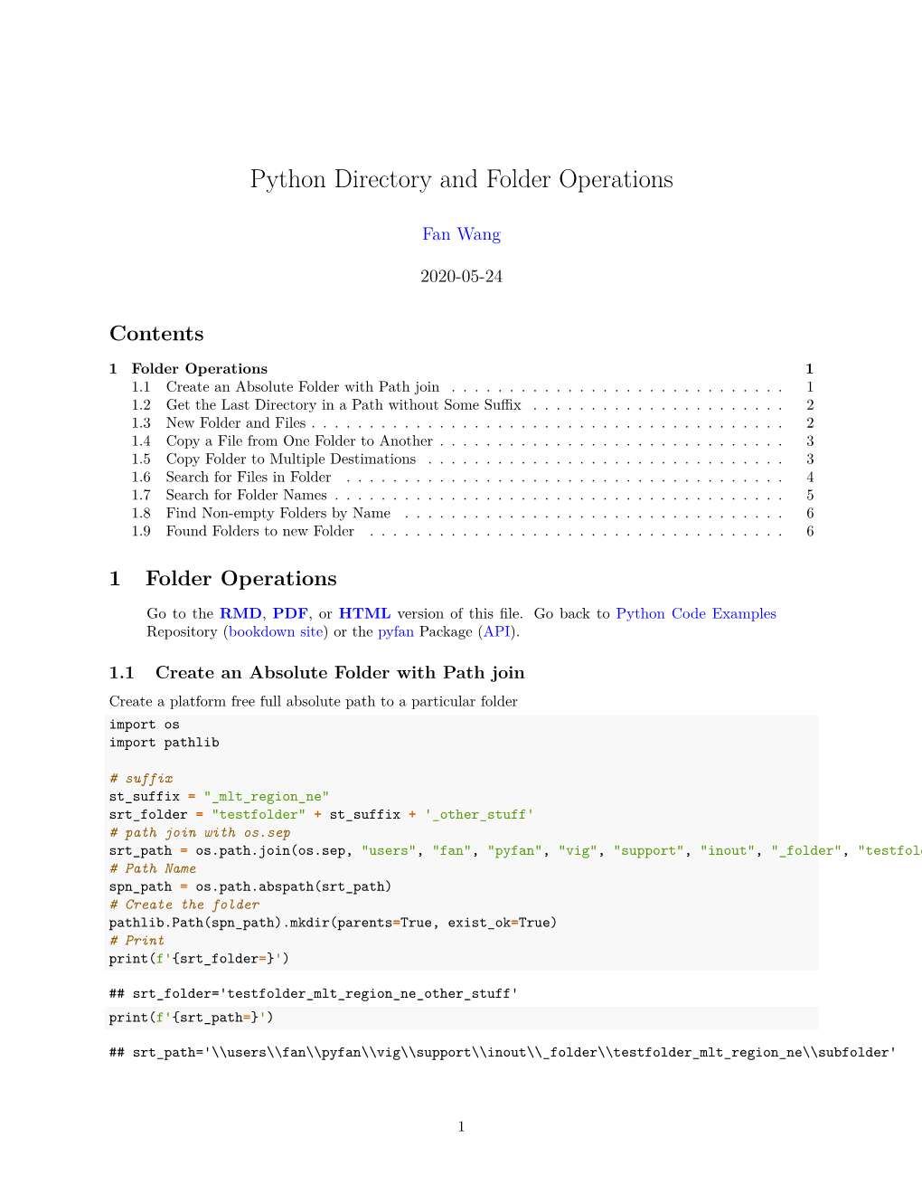 Python Directory and Folder Operations