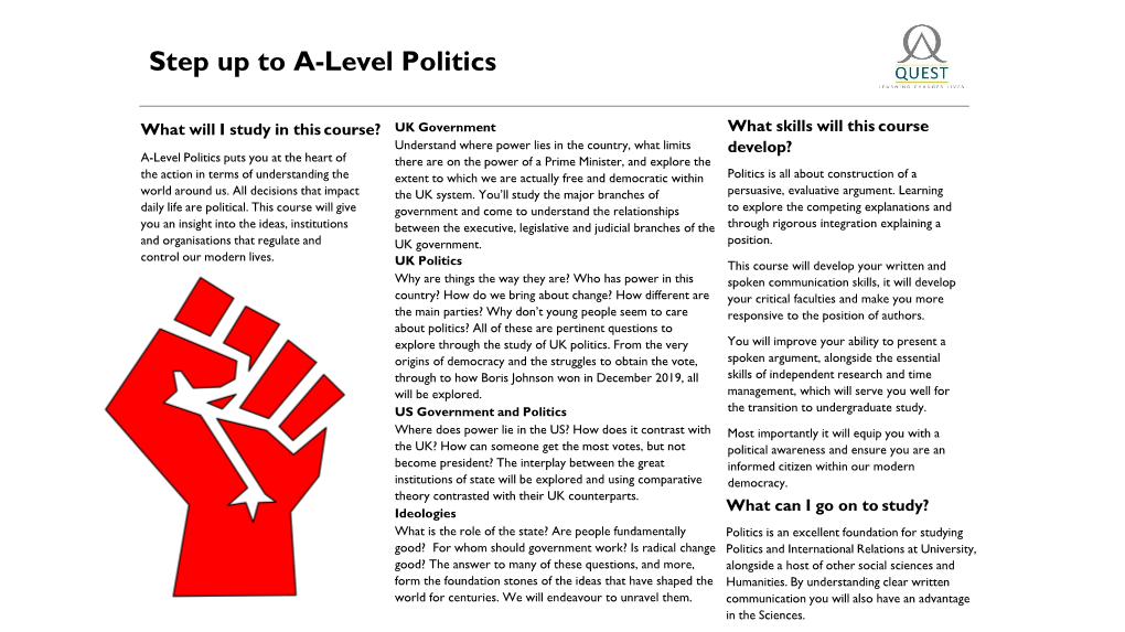 Step up to A-Level Politics