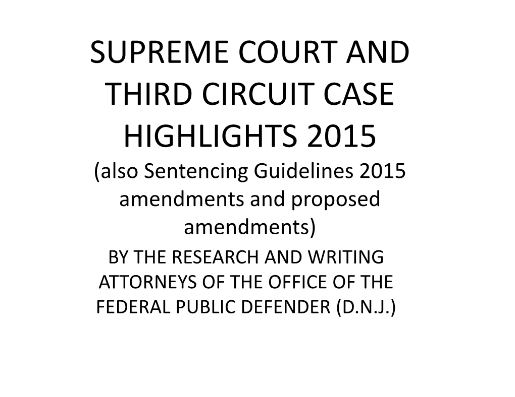 U.S. Sentencing Guidelines and Appellate Update Powerpoint