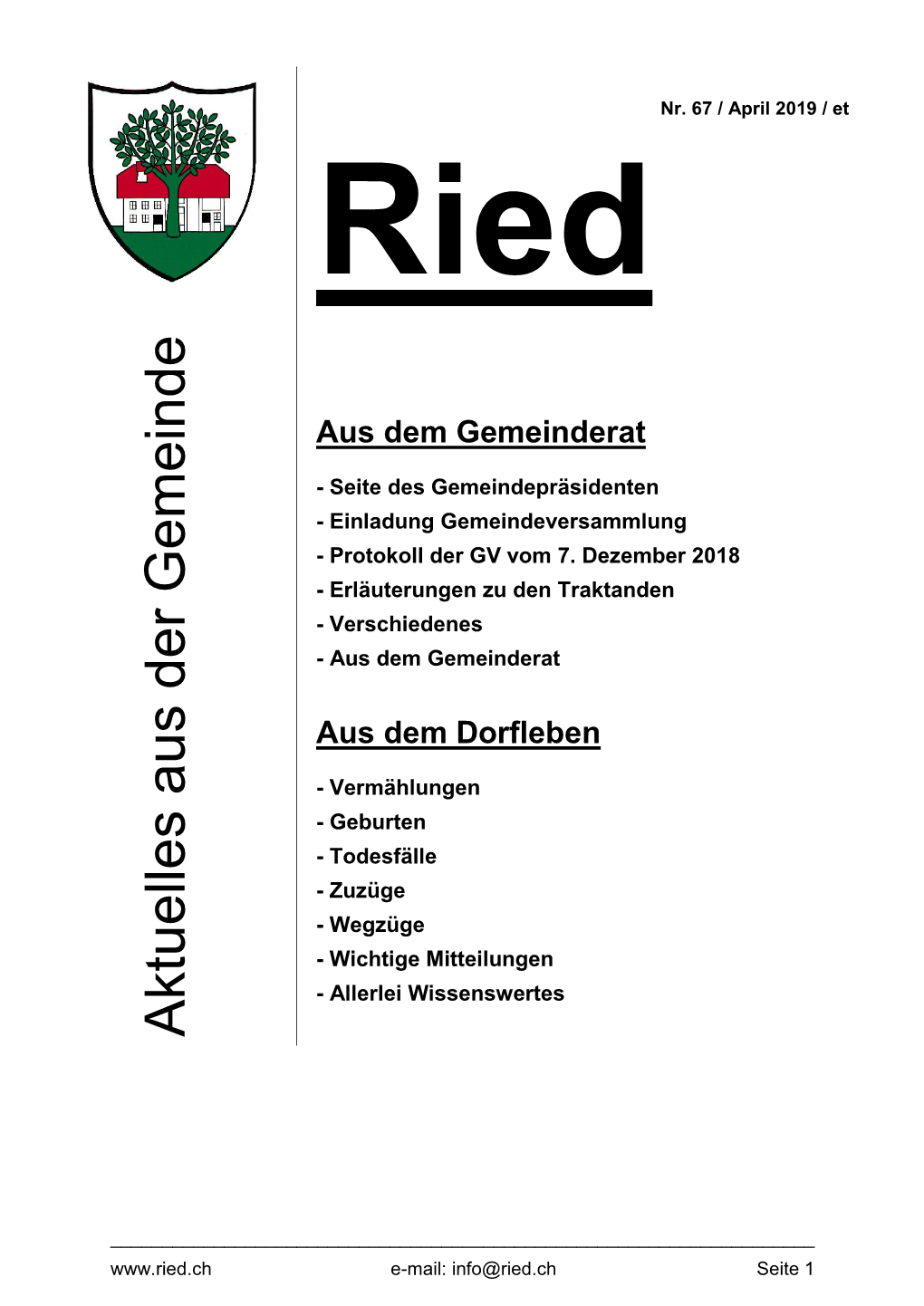 April 2019 / Et Ried