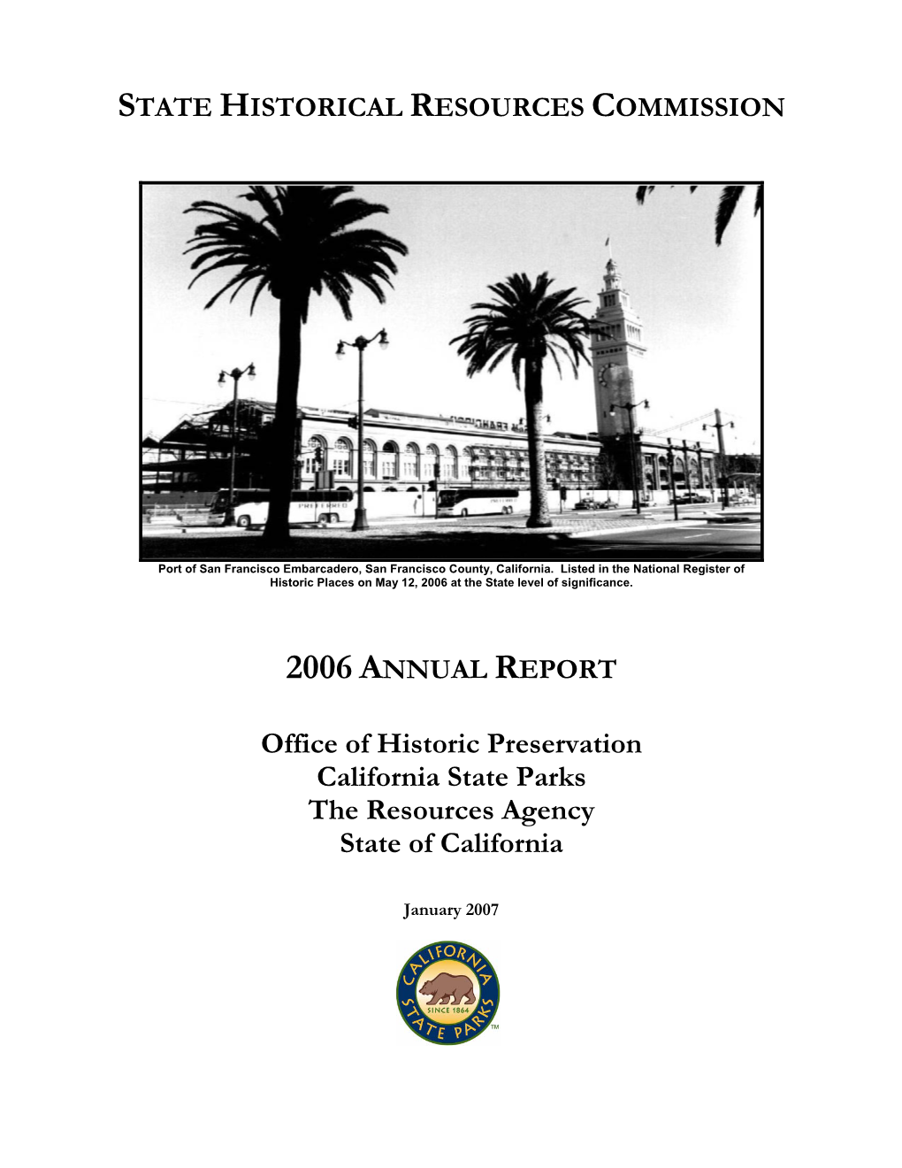 State Historical Resources Commission 2006 Annual Report