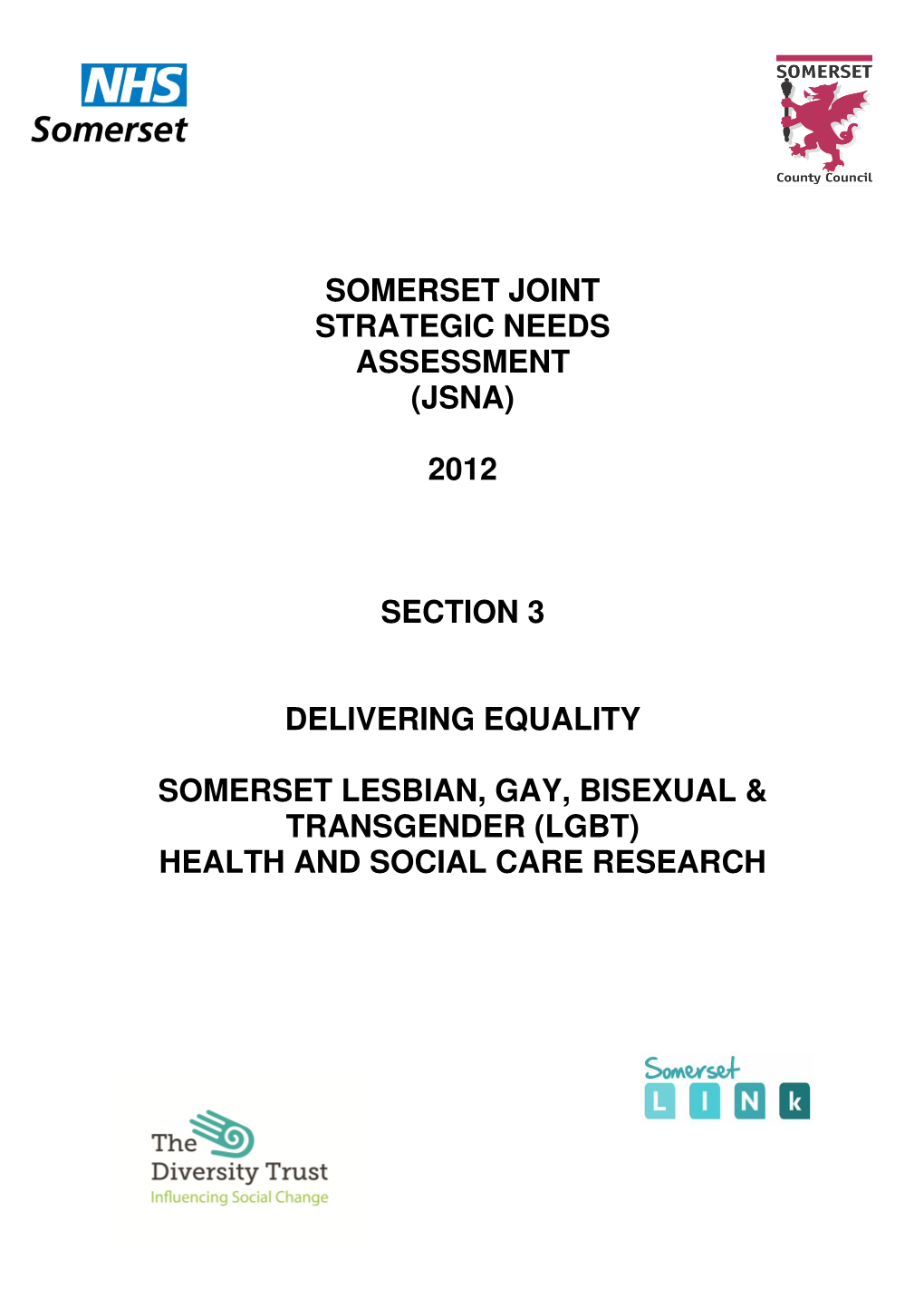 2012 Section 3 Delivering Equality