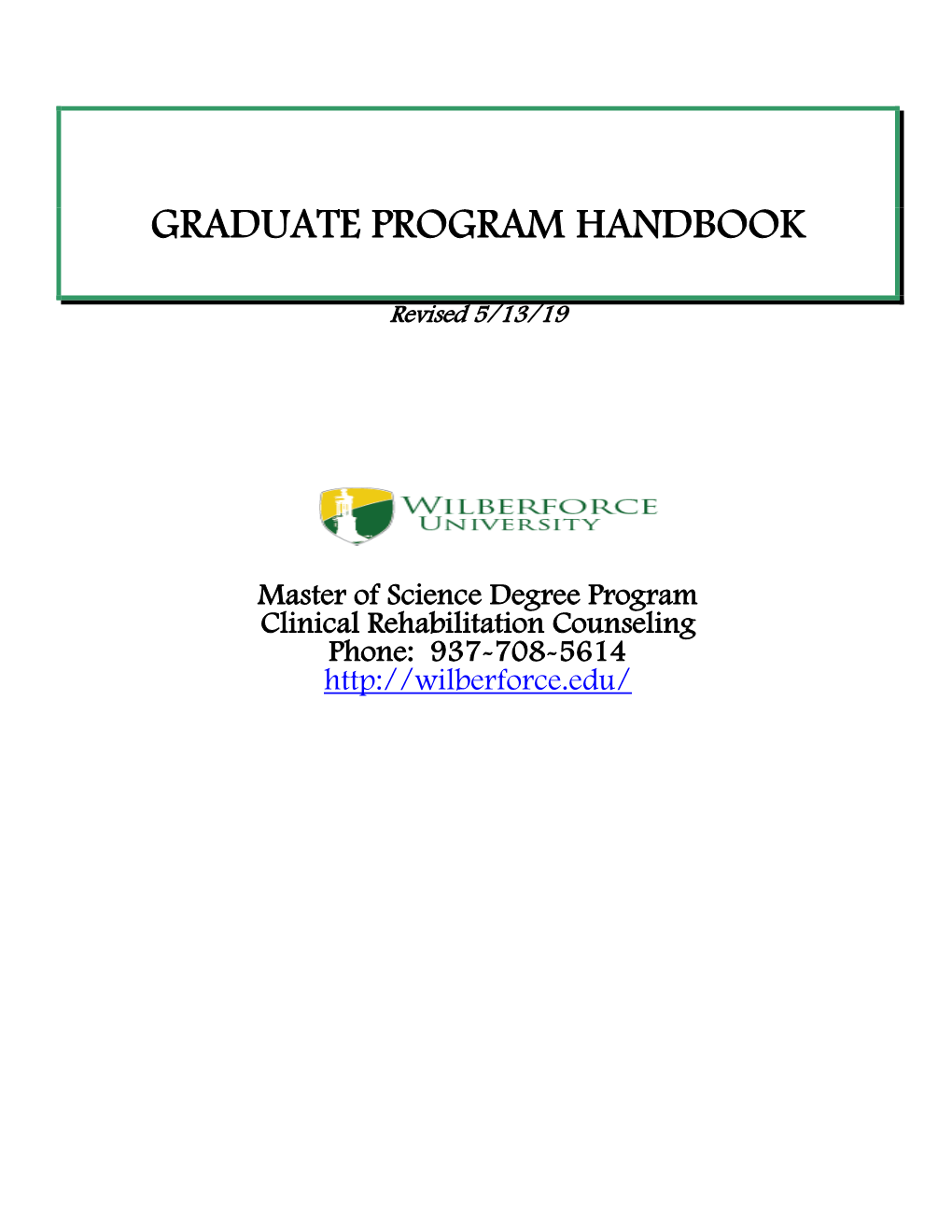 Graduate Program Handbook