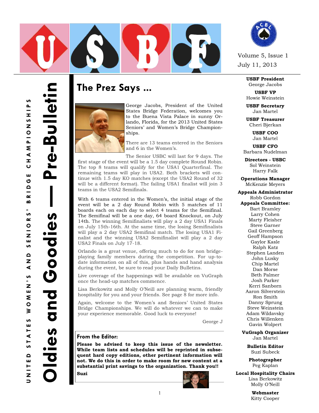 Oldies and Goodies — Pre-Bulletin