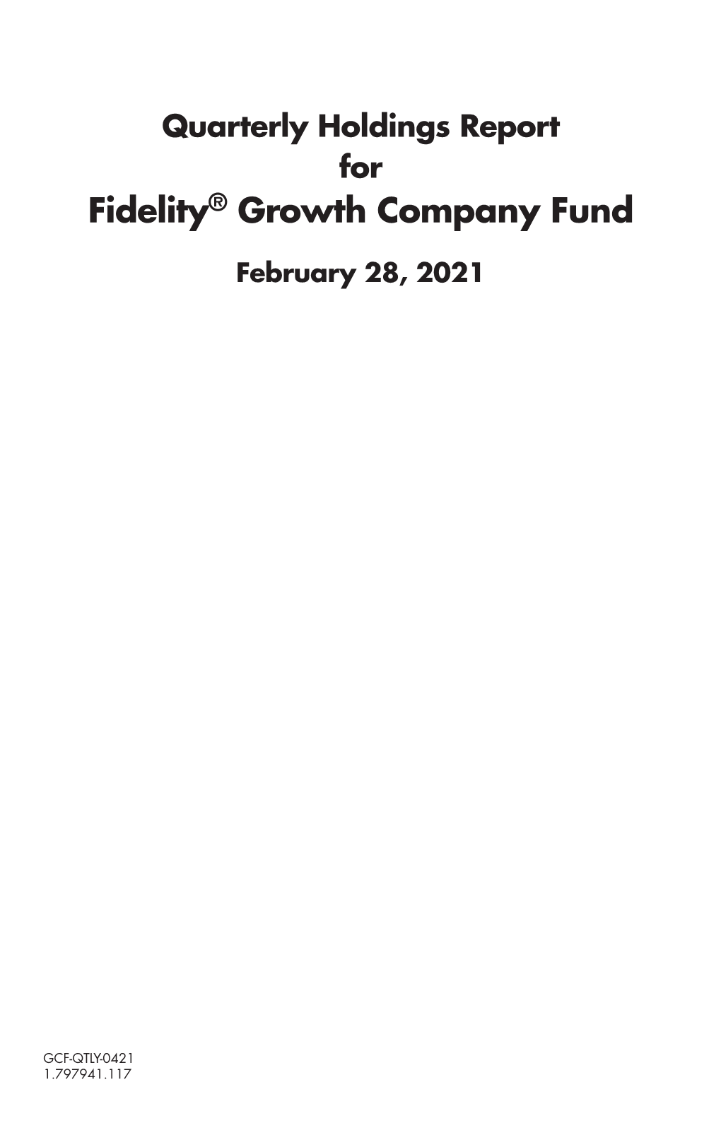 Fidelity® Growth Company Fund