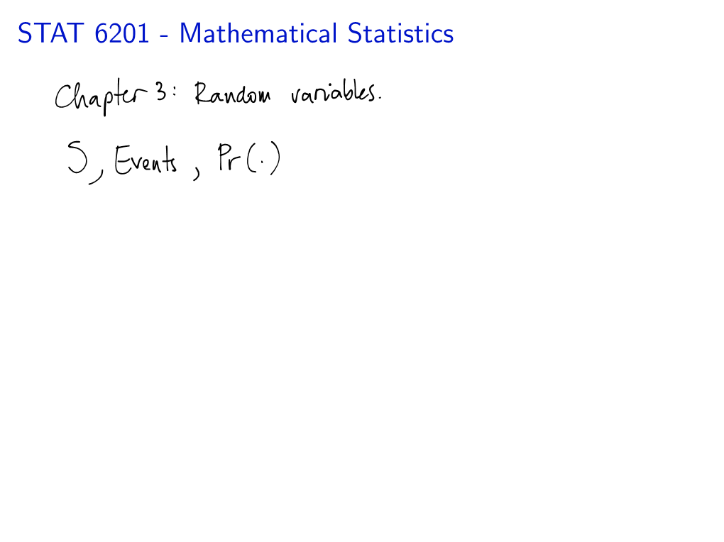 STAT 6201 - Mathematical Statistics