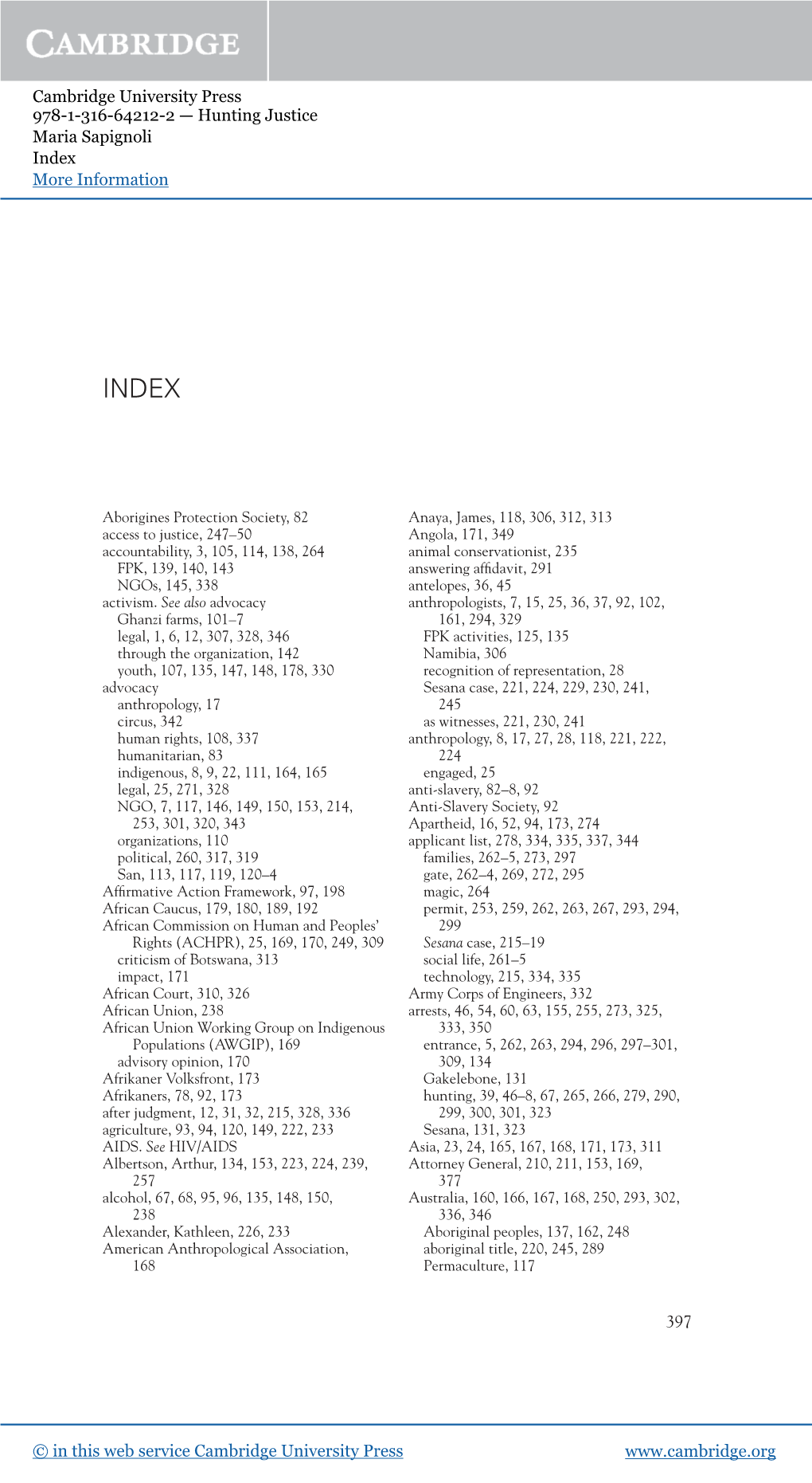 Hunting Justice Maria Sapignoli Index More Information Www