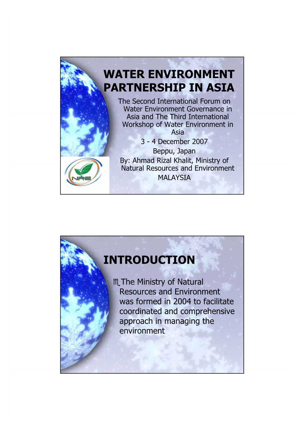 Water Environment Partnership in Asia