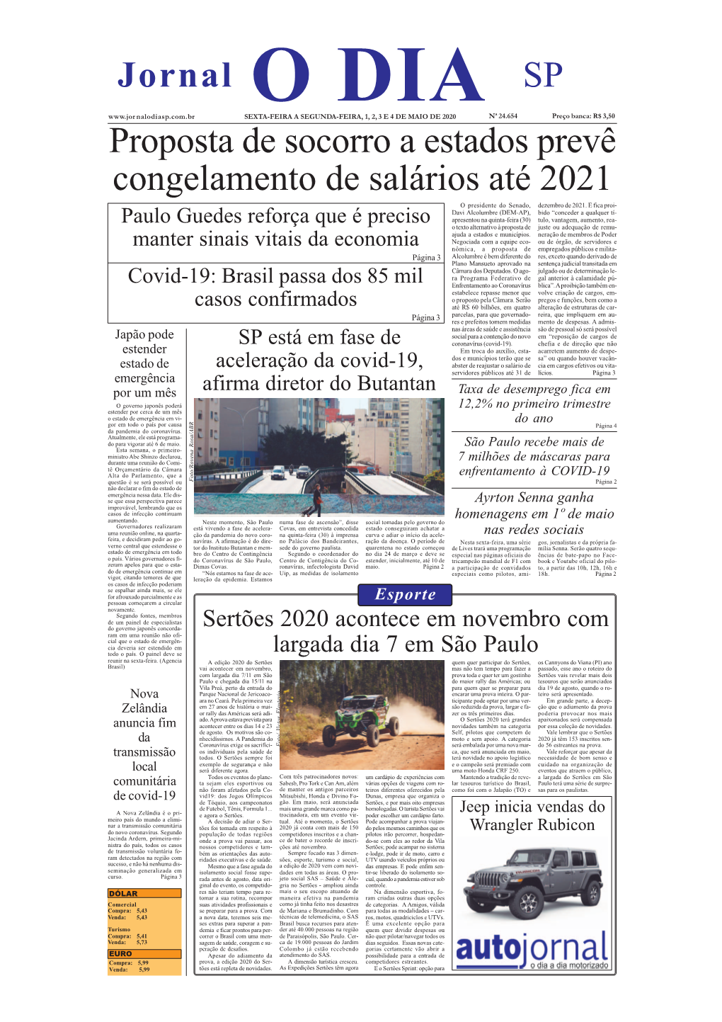 Proposta De Socorro a Estados Prevê Congelamento De Salários Até 2021 O Presidente Do Senado, Dezembro De 2021