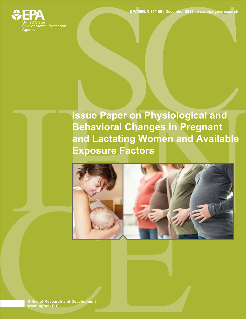 Issue Paper on Physiological and Behavioral Changes in Pregnant and Lactating Women and Available Exposure Factors