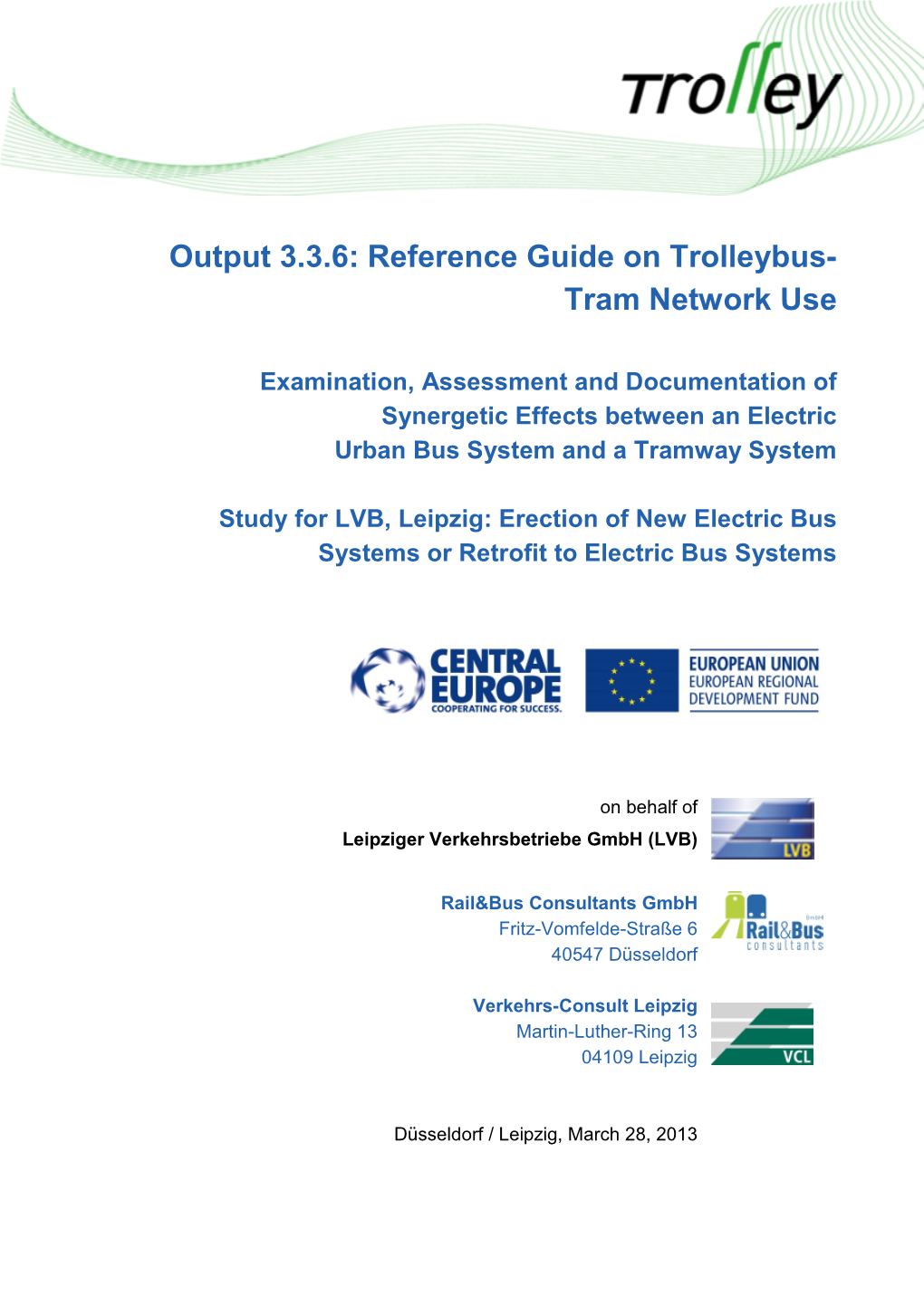 Reference Guide on Trolleybus- Tram Network Use
