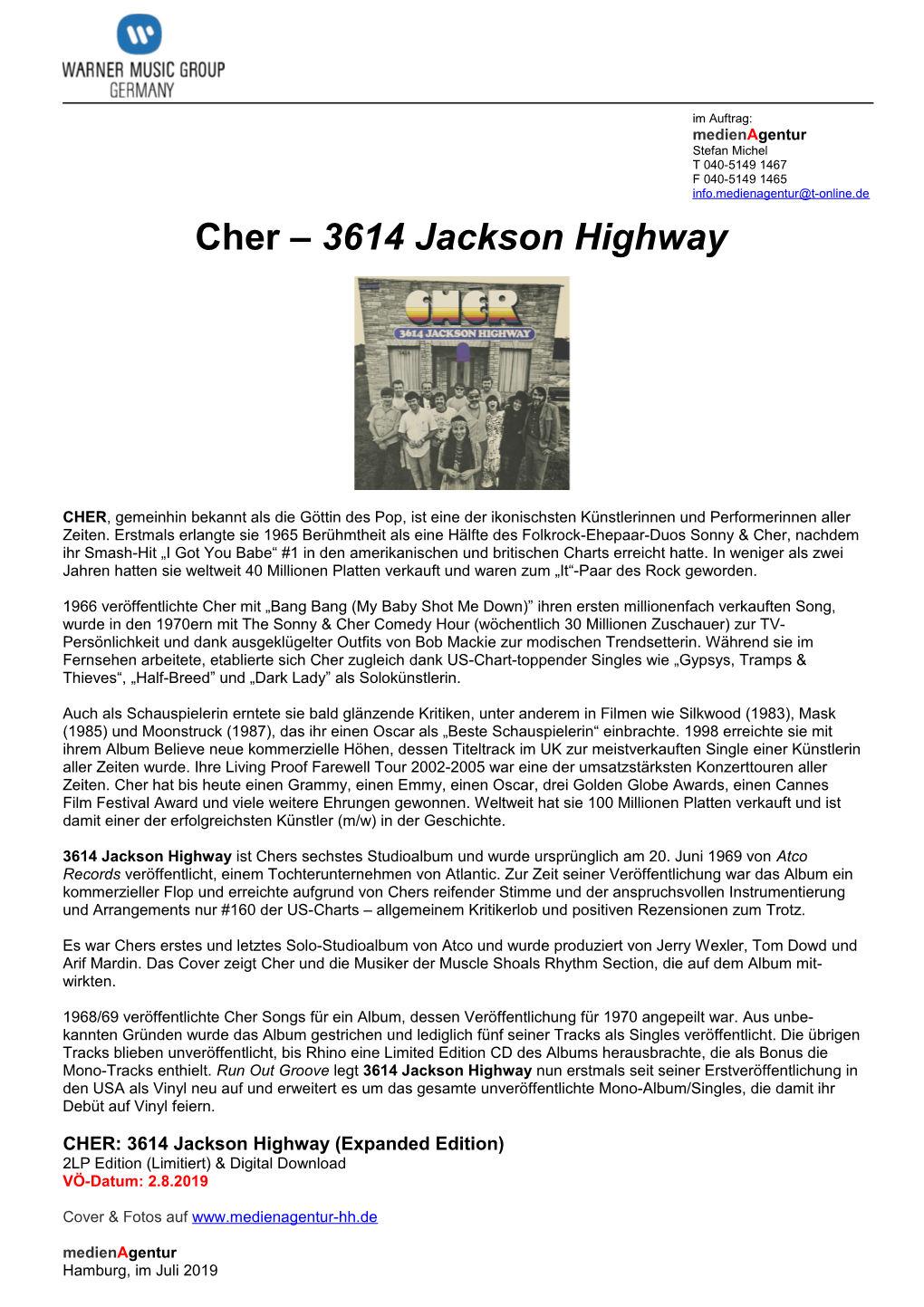 Cher – 3614 Jackson Highway