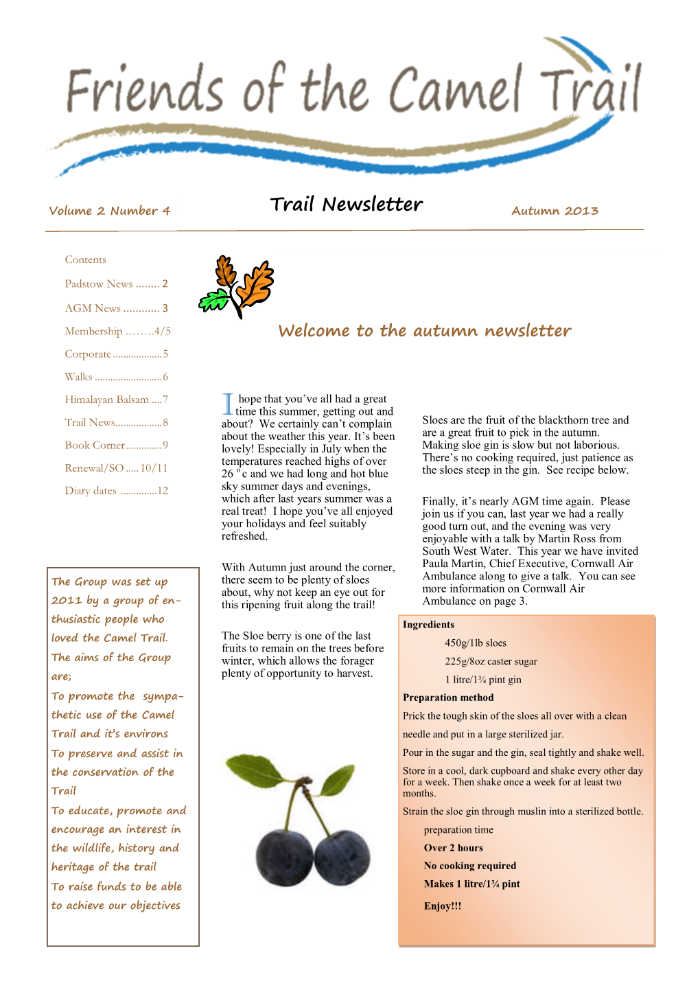 Trail Newsletter Autumn 2013