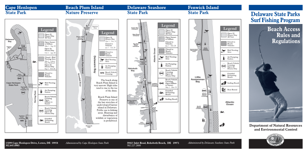 Delaware State Parks Surf Fishing Program Beach Access Rules and Regulations