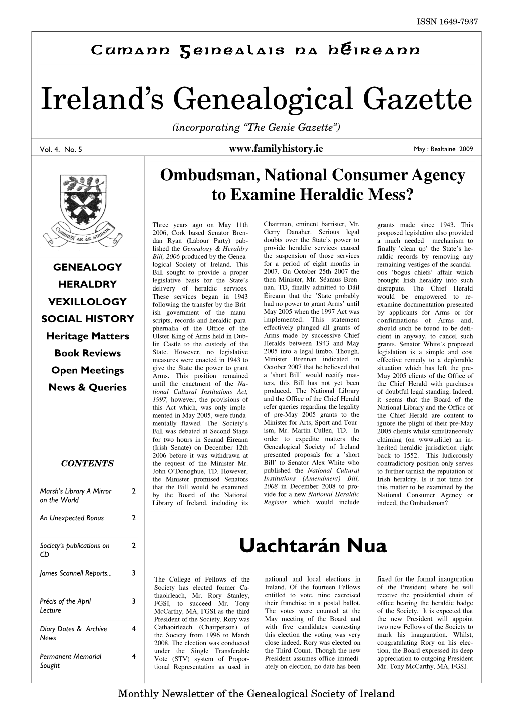 Ireland's Genealogical Gazette (May 2009)