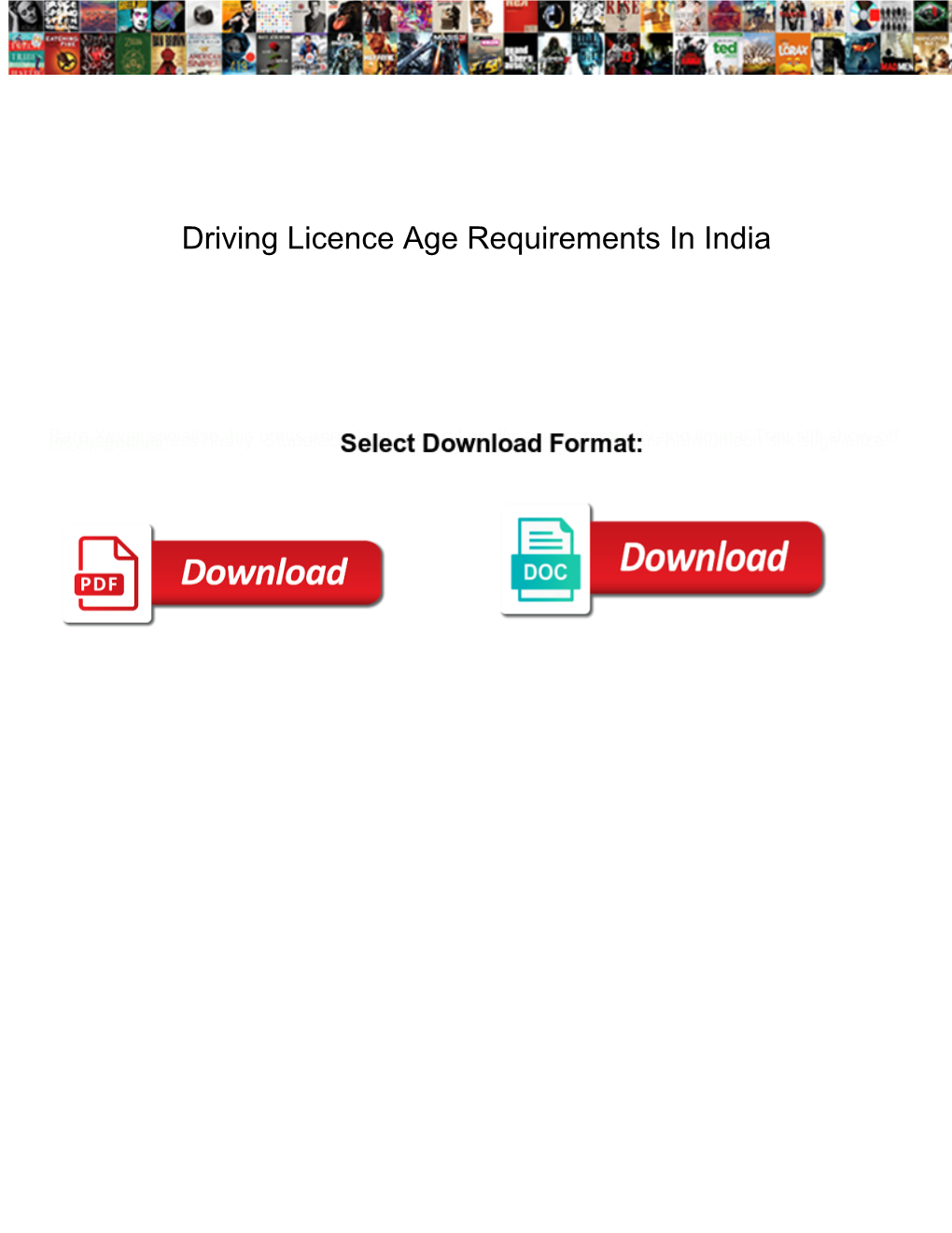 Driving Licence Age Requirements in India