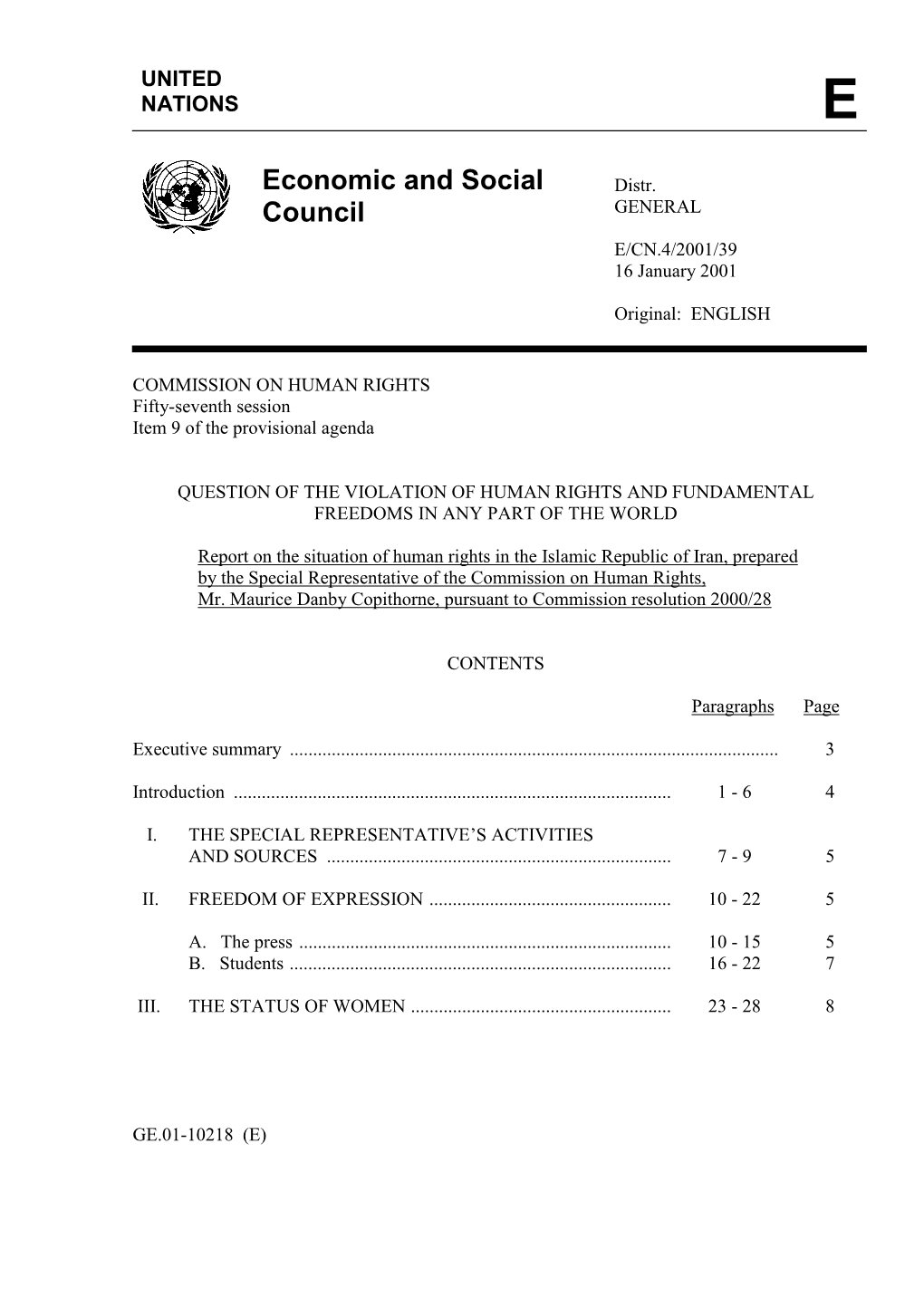 Economic and Social Council