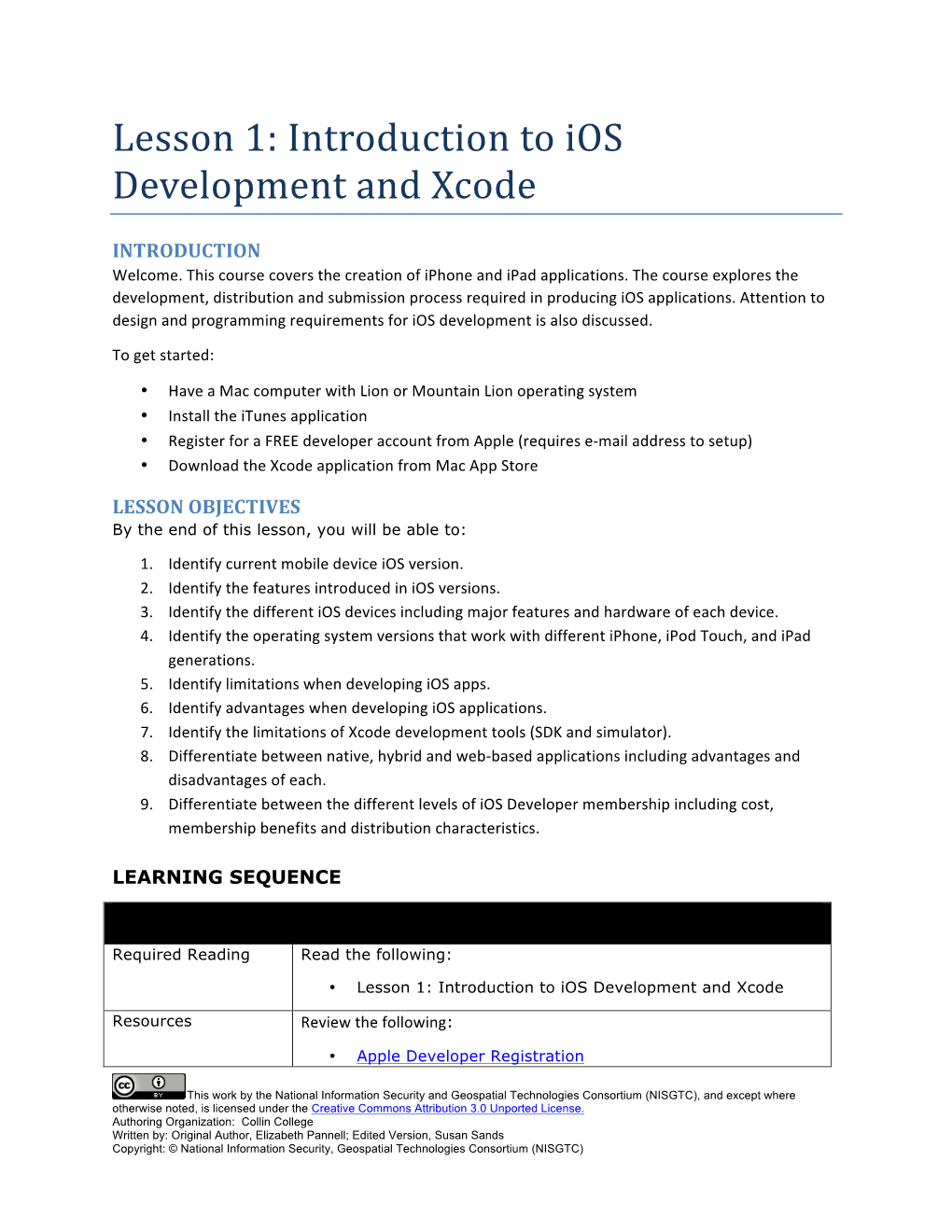 Lesson 1: Introduction to Ios Development and Xcode