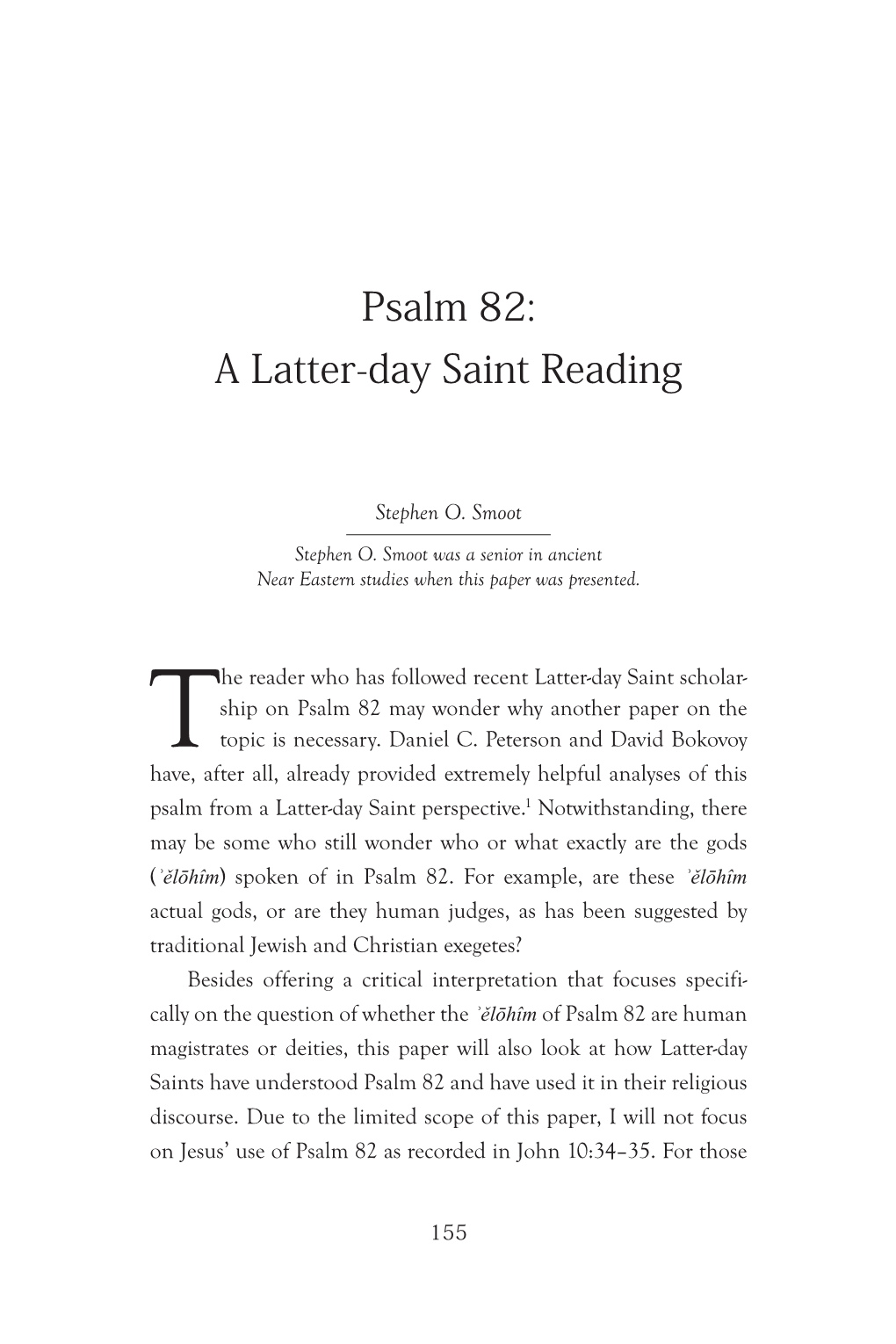 Psalm 82: a Latter-Day Saint Reading