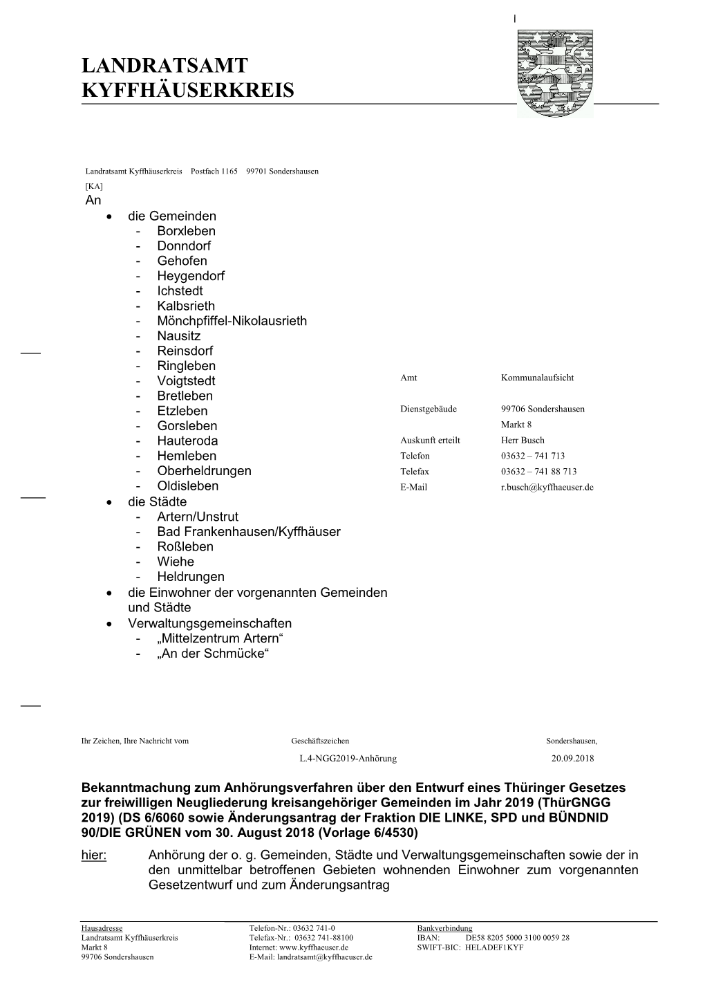 Landratsamt Kyffhäuserkreis