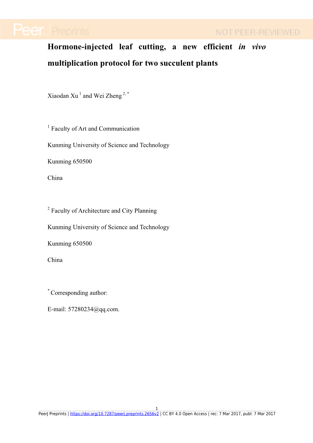 [I] Multiplication Protocol for Two Succulent Plants