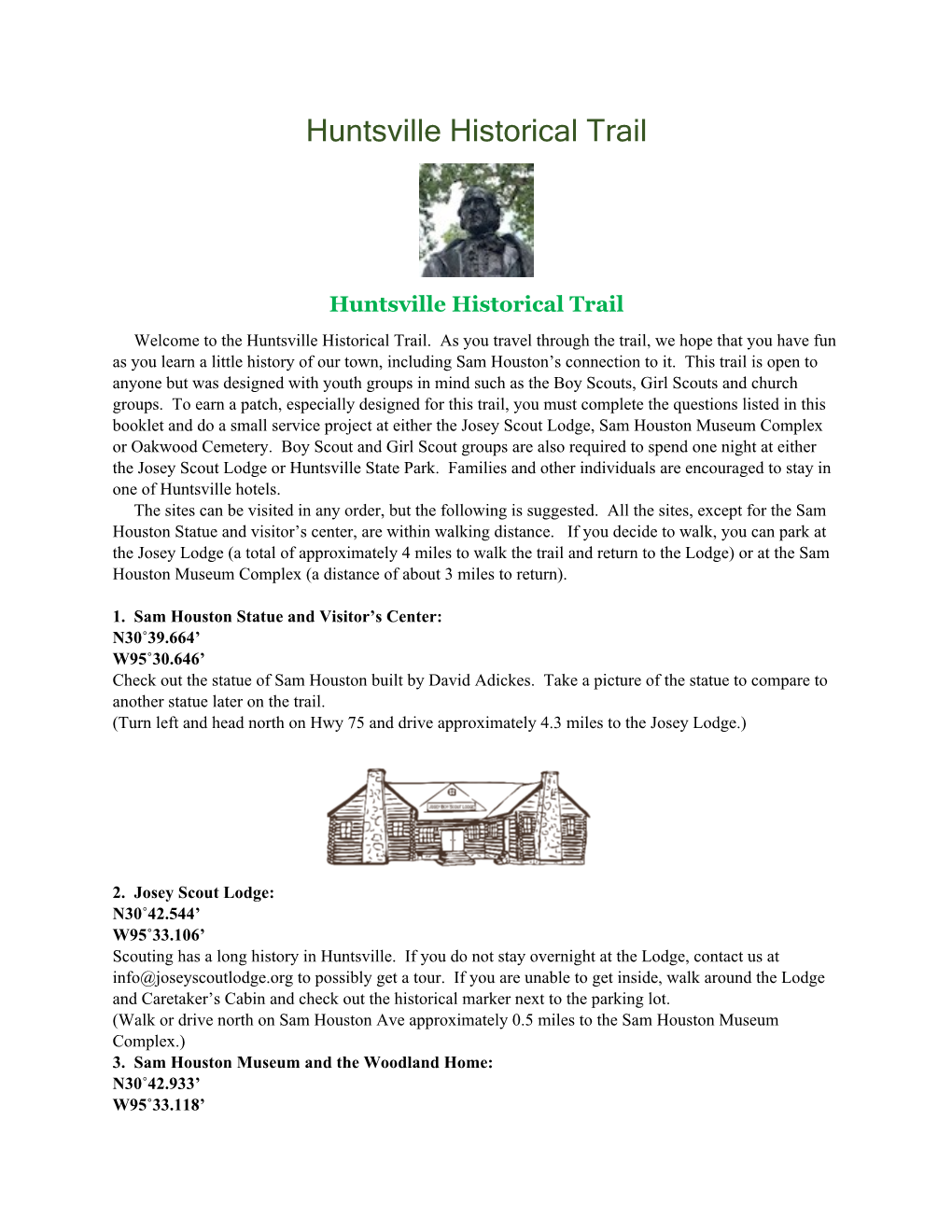 Huntsville Historical Trail