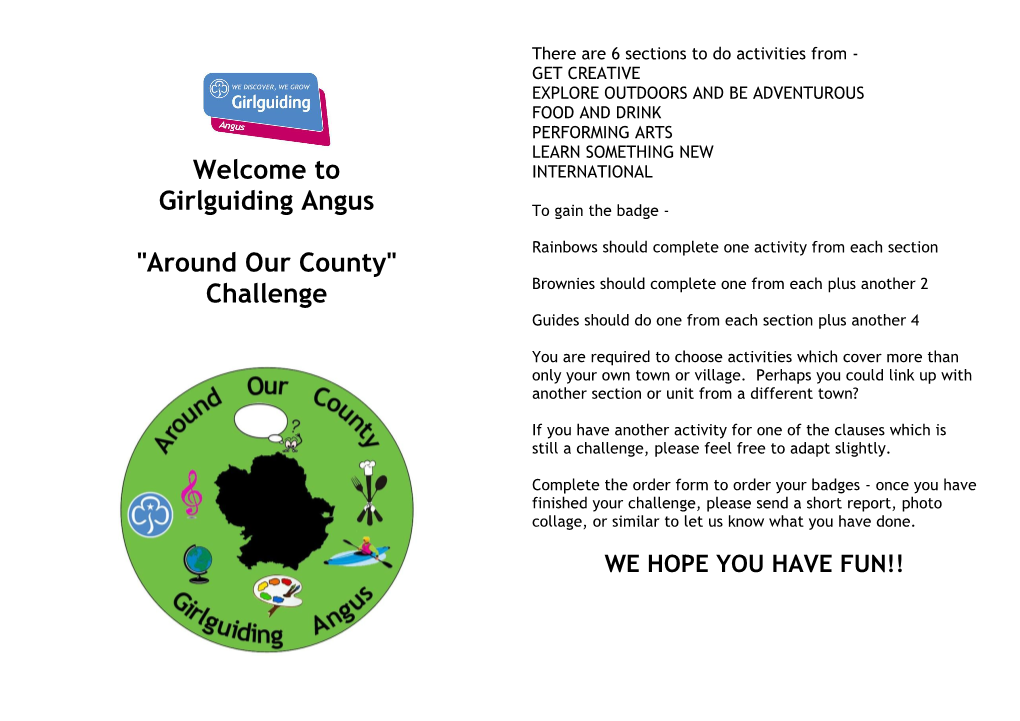 Welcome to Girlguiding Angus 