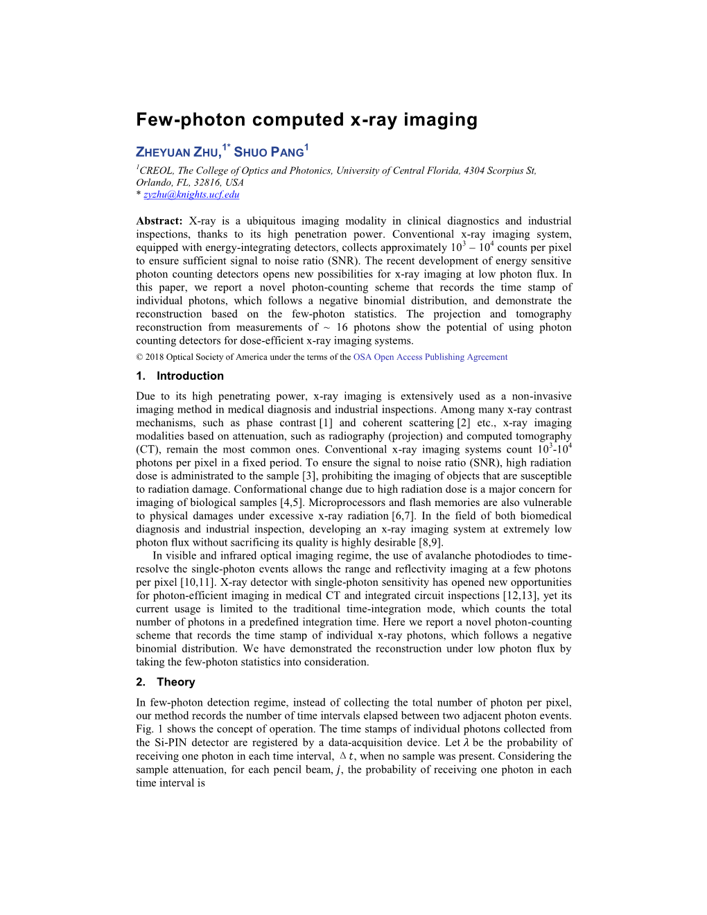 Few-Photon Computed X-Ray Imaging