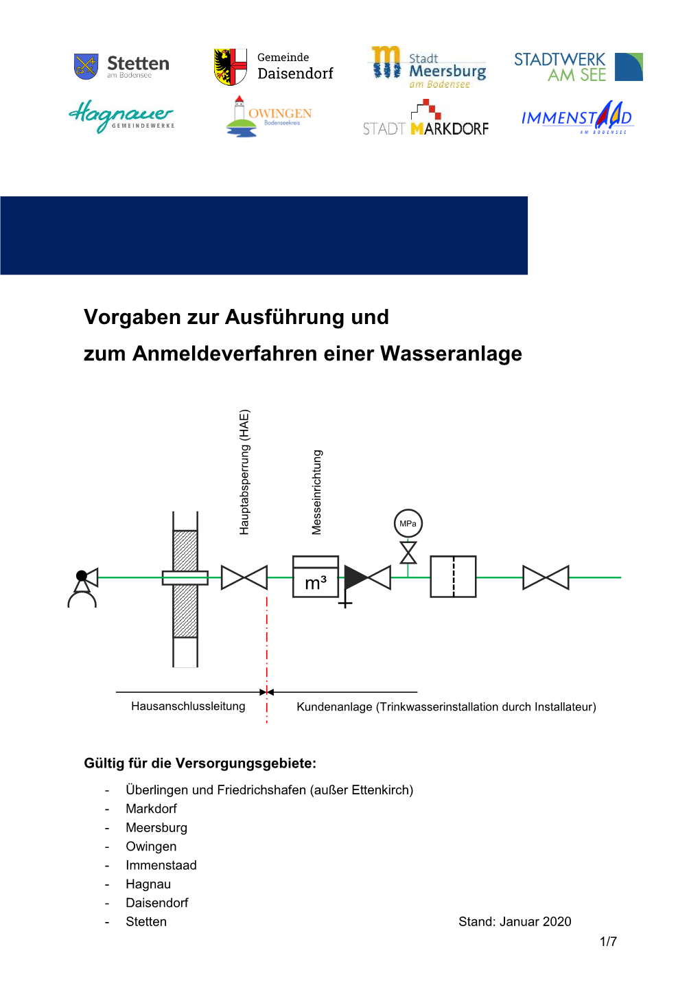 Vorgaben Zur Ausführung Und Zum Anmeldeverfahren Einer Wasseranlage