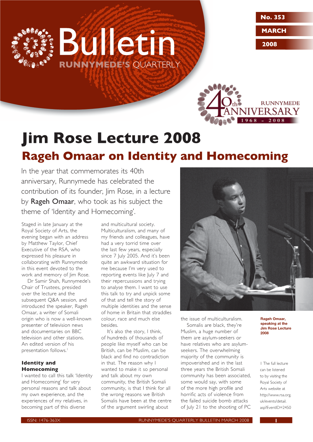 Jim Rose Lecture 2008