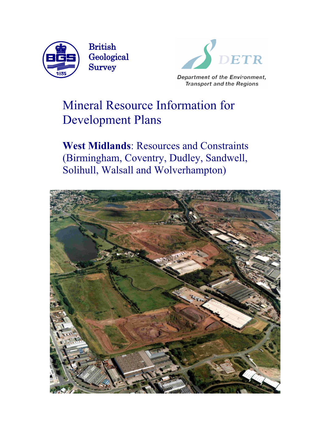 Mineral Resources Report for West Midlands