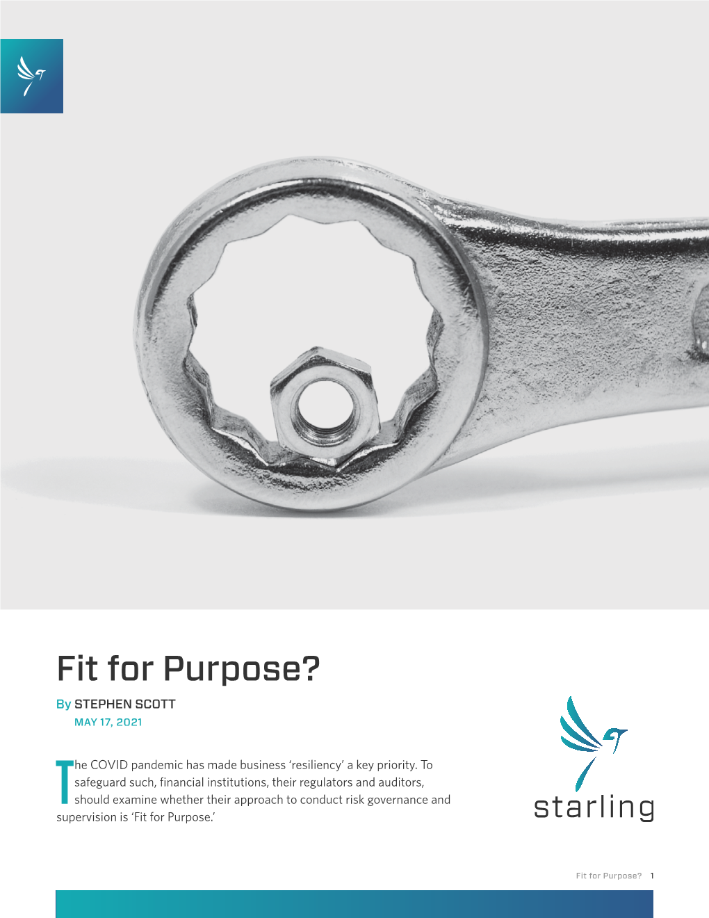Fit for Purpose? by STEPHEN SCOTT MAY 17, 2021