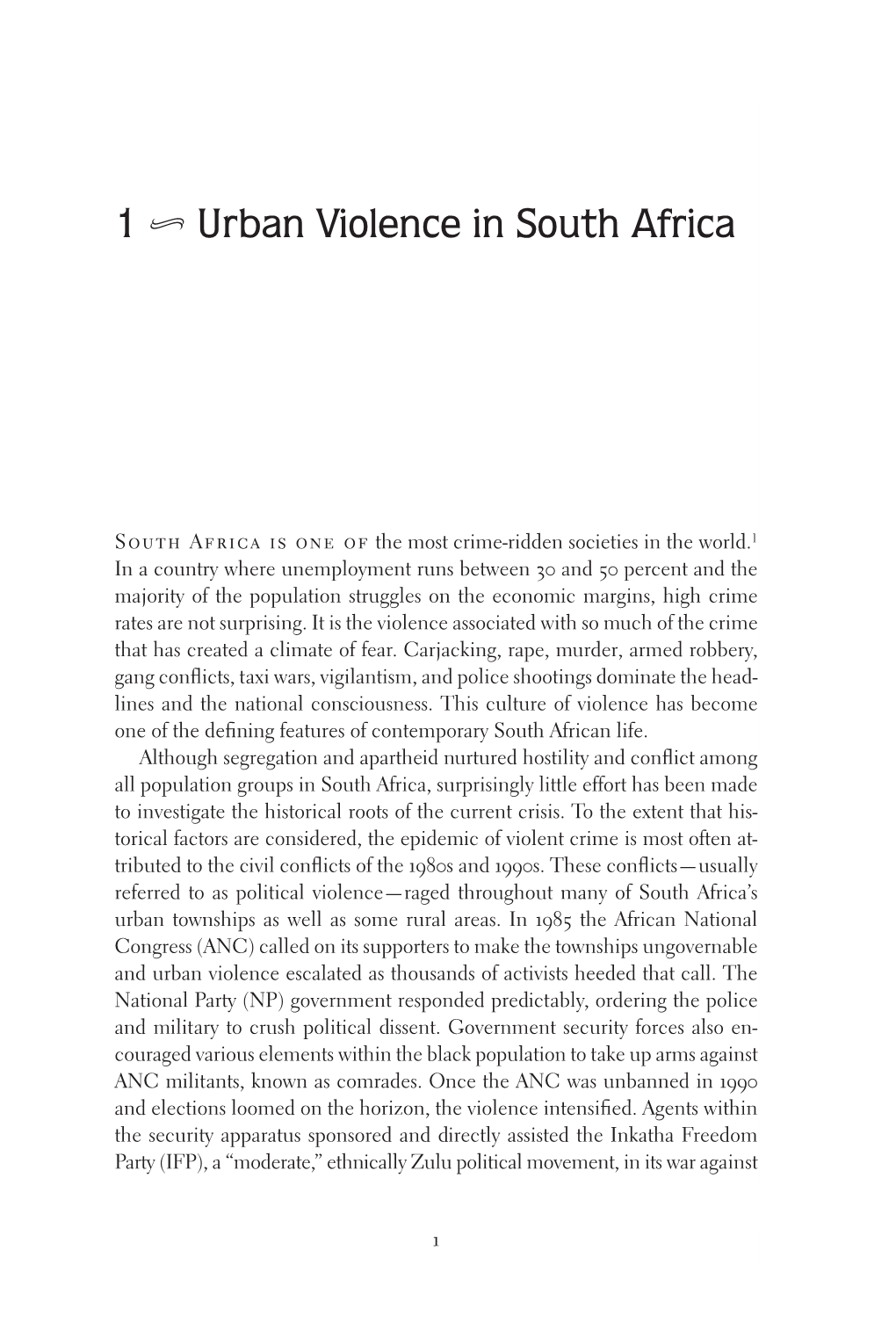 A History of the Marashea Gangs in South Africa, 1947-1999