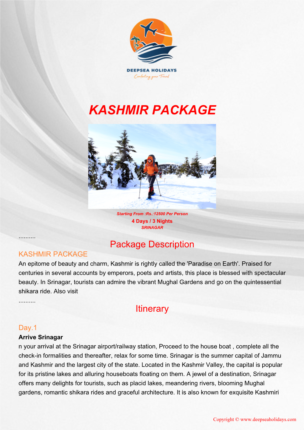 Kashmir Package