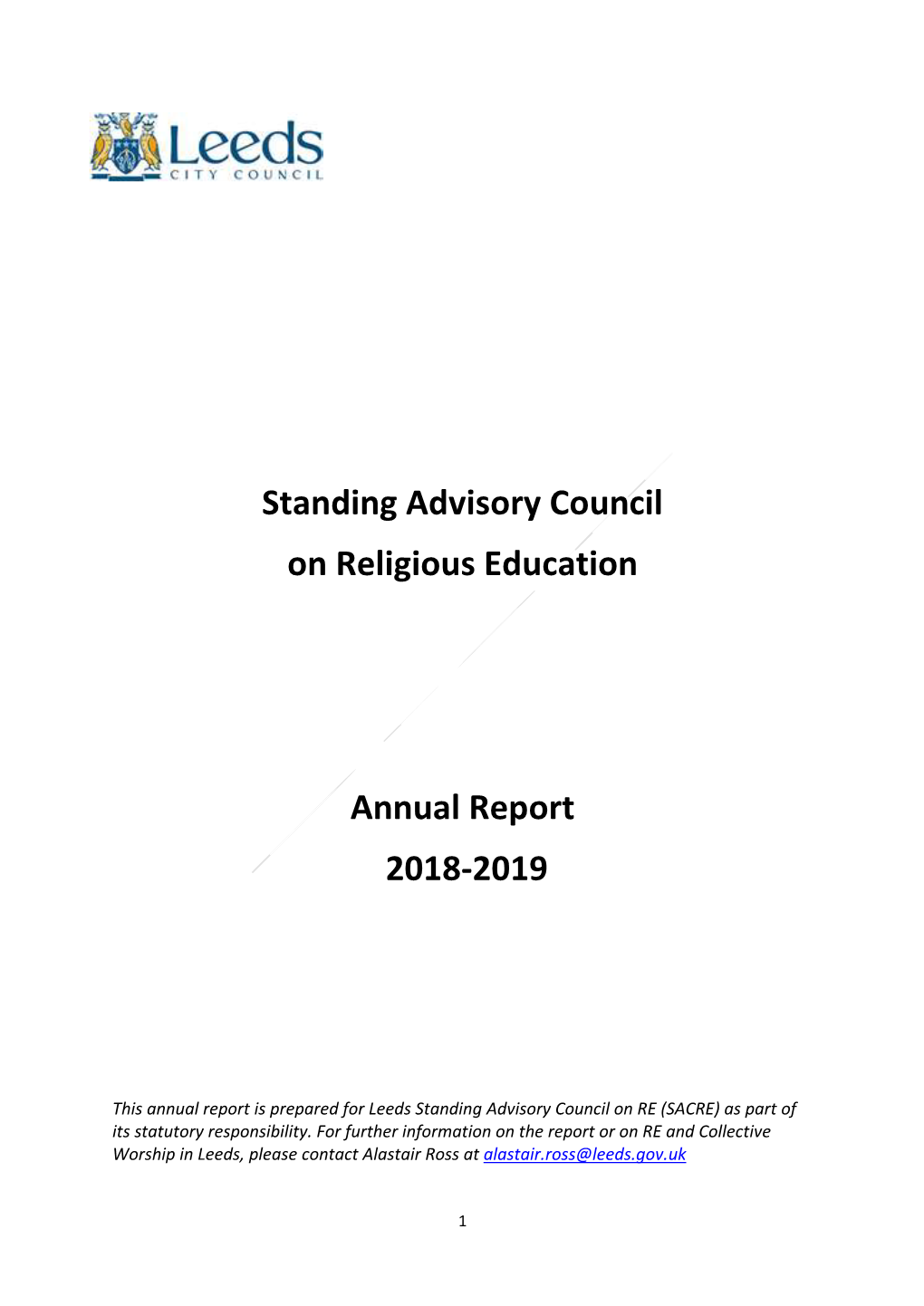 Standing Advisory Council on Religious Education Annual Report