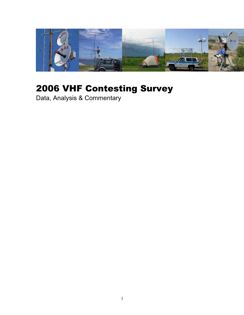 2006 VHF Contesting Survey Data, Analysis & Commentary