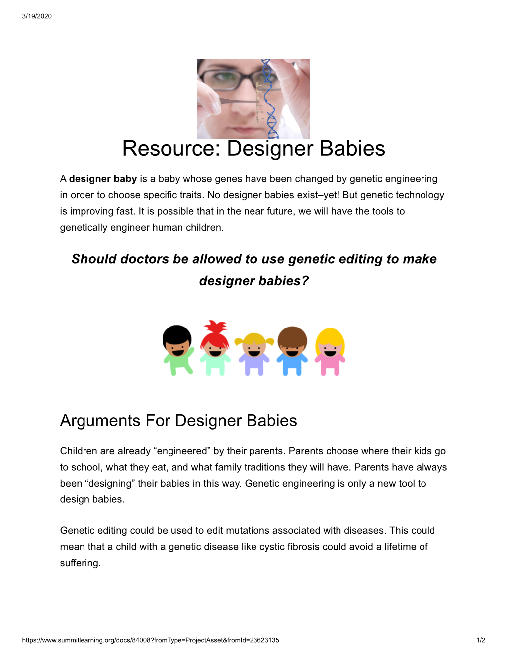 Resource: Designer Babies