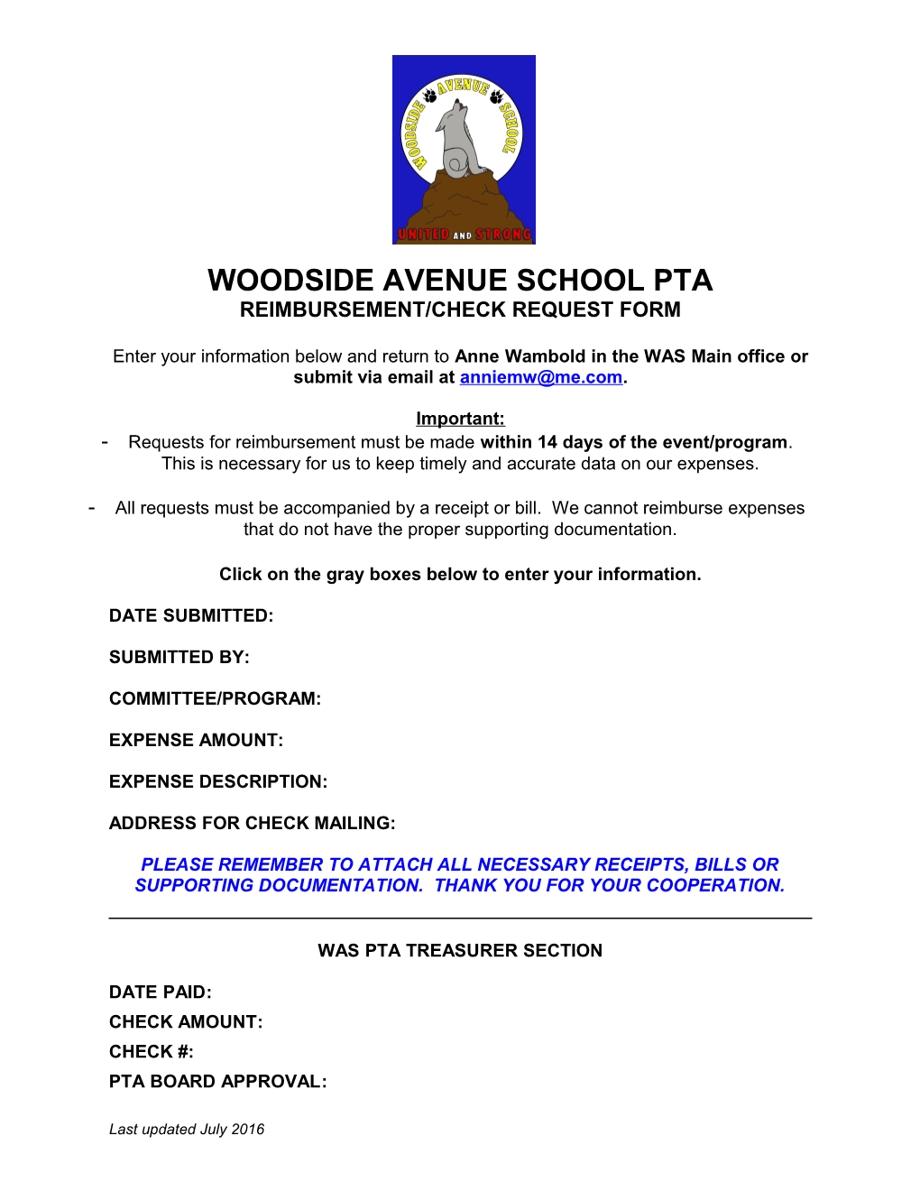Woodside Avenue School Pta