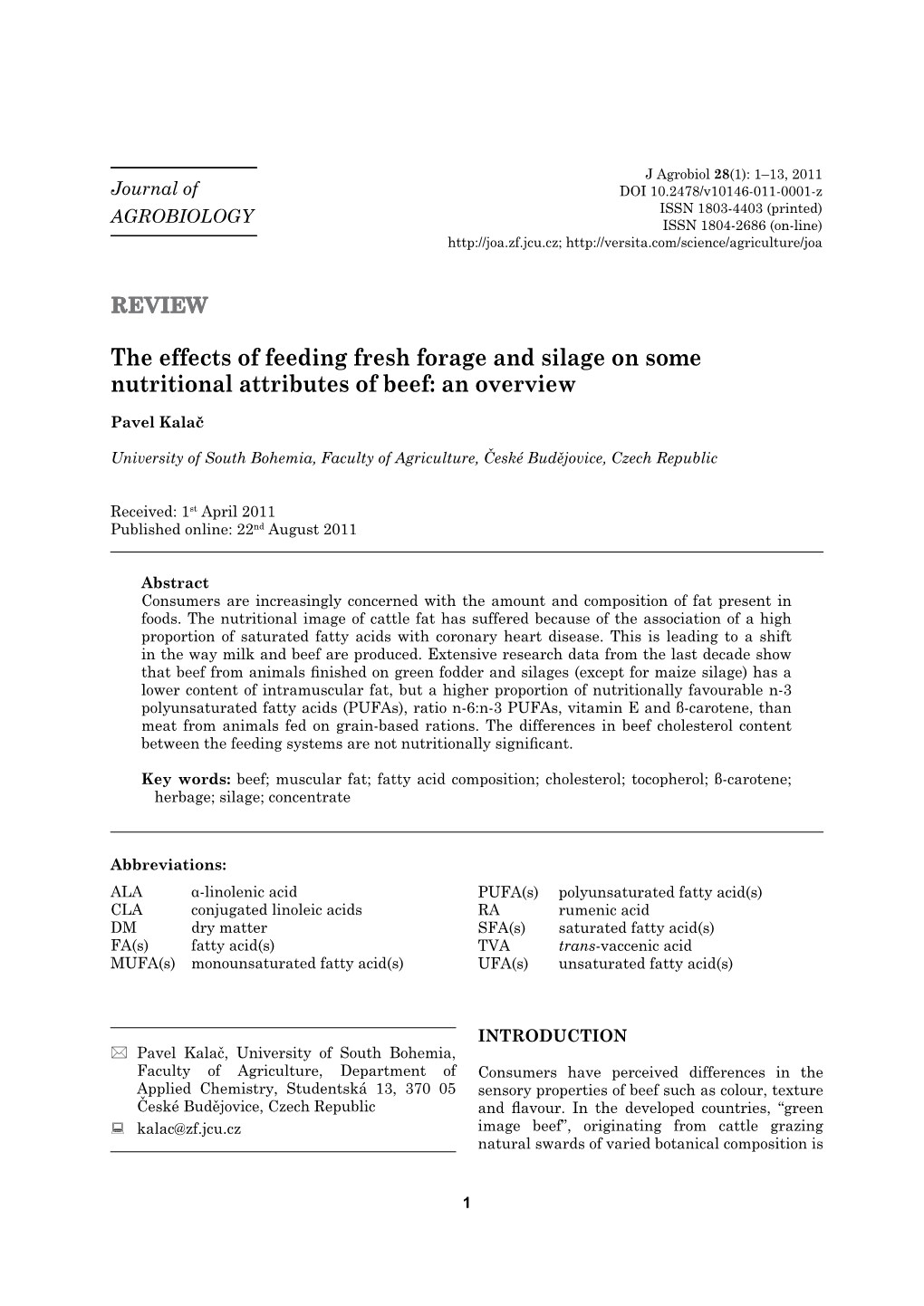 The Effects of Feeding Fresh Forage and Silage on Some Nutritional Attributes of Beef: an Overview