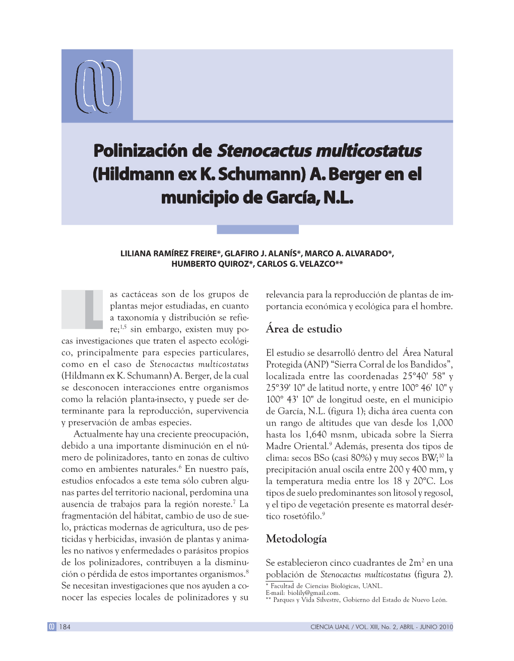 Polinización De Stenocactus Multicostatus (Hildmann Ex K