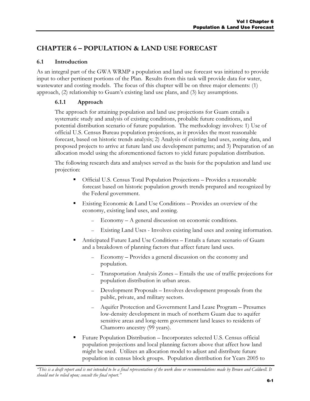 Chapter 6 – Population & Land Use